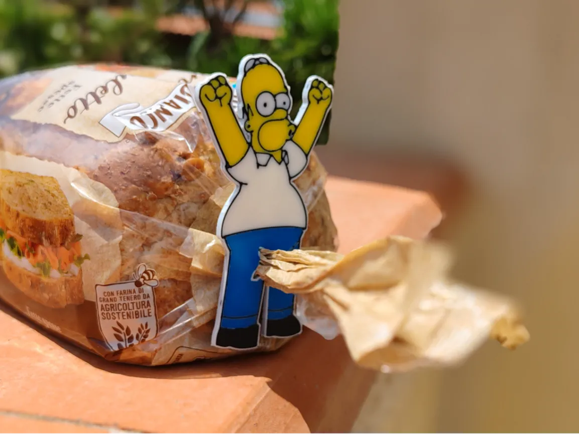 ButtPals bread clip - Homer Simpson - happy