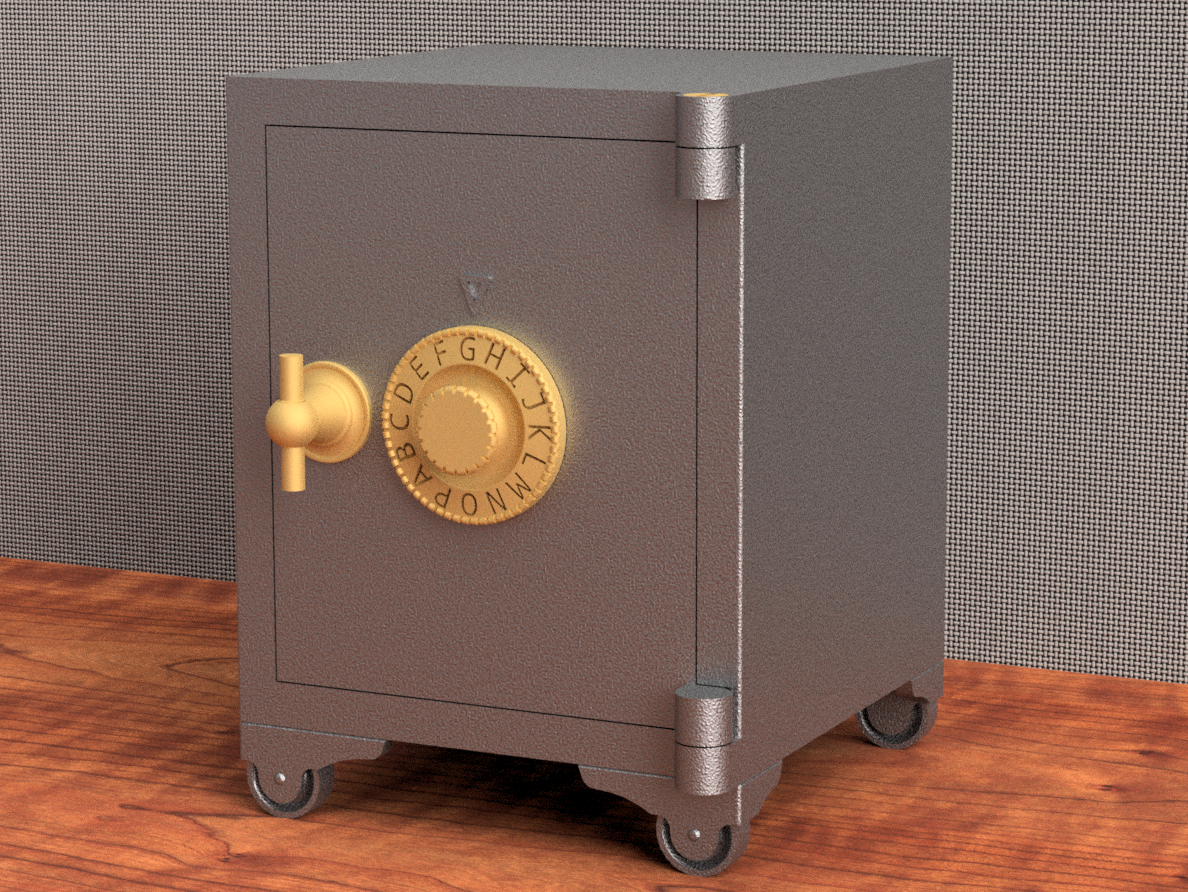 Miniature Toy Safe with Ornate Decoration - photo 2