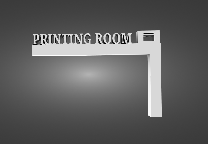 Printing room door sign