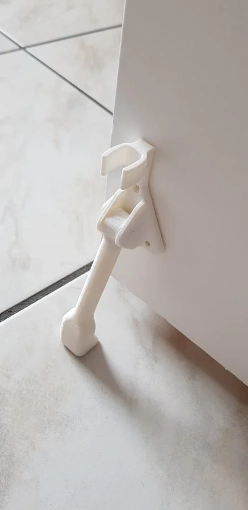 Kickdown door stop print in place