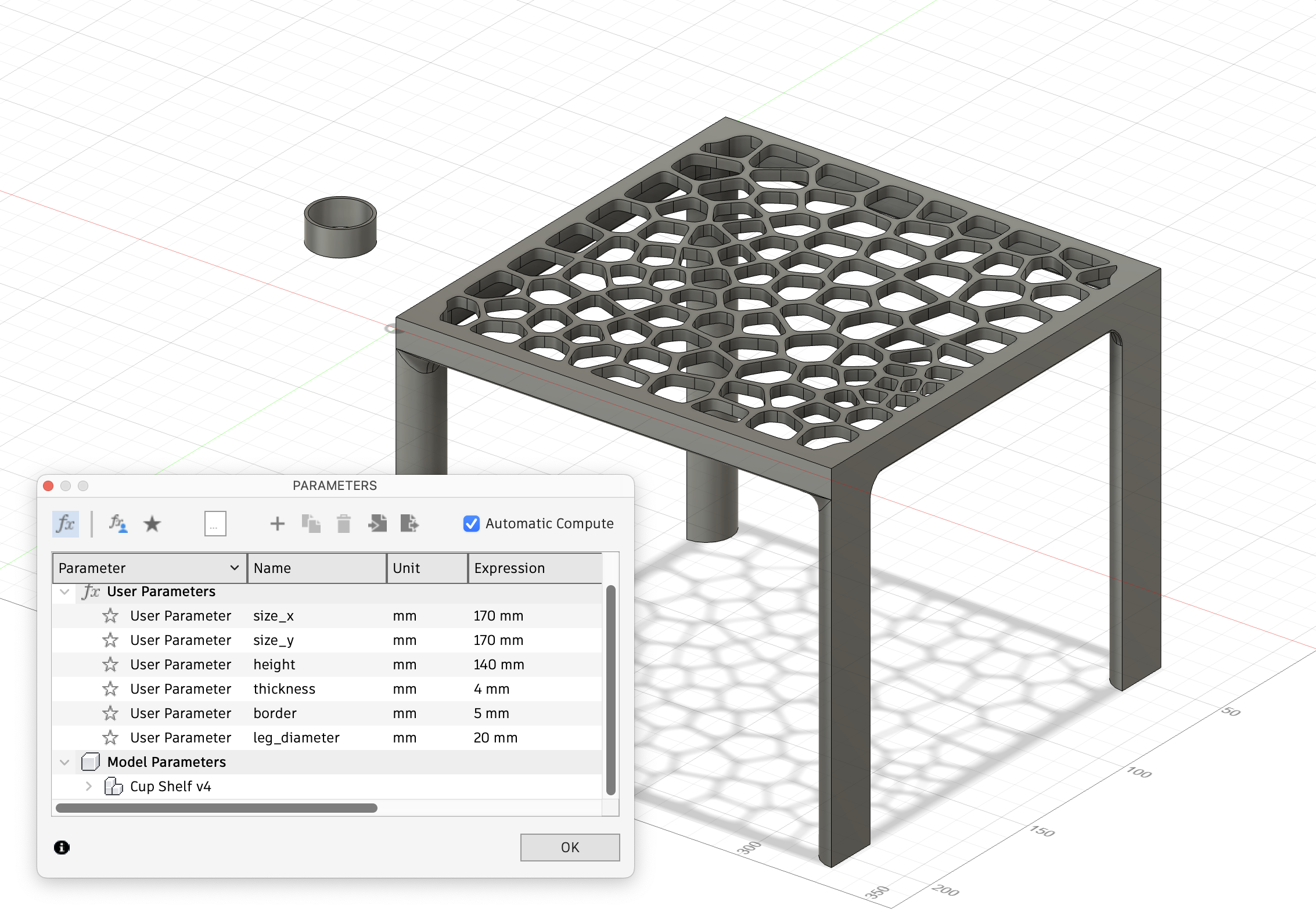 Stackable Cup Shelf (parametric) - photo 2