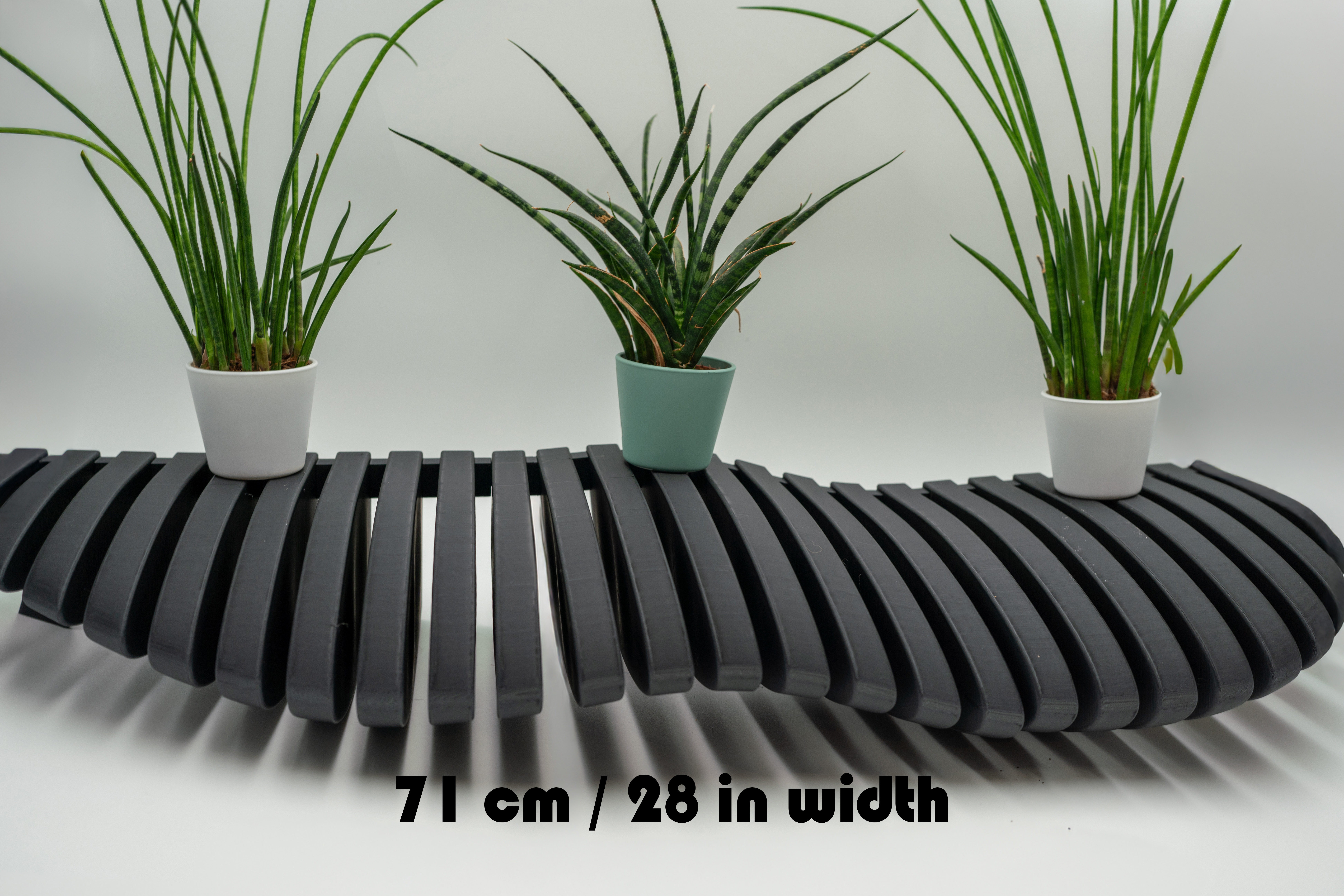 Thin 71cm wavy ribs shelf
