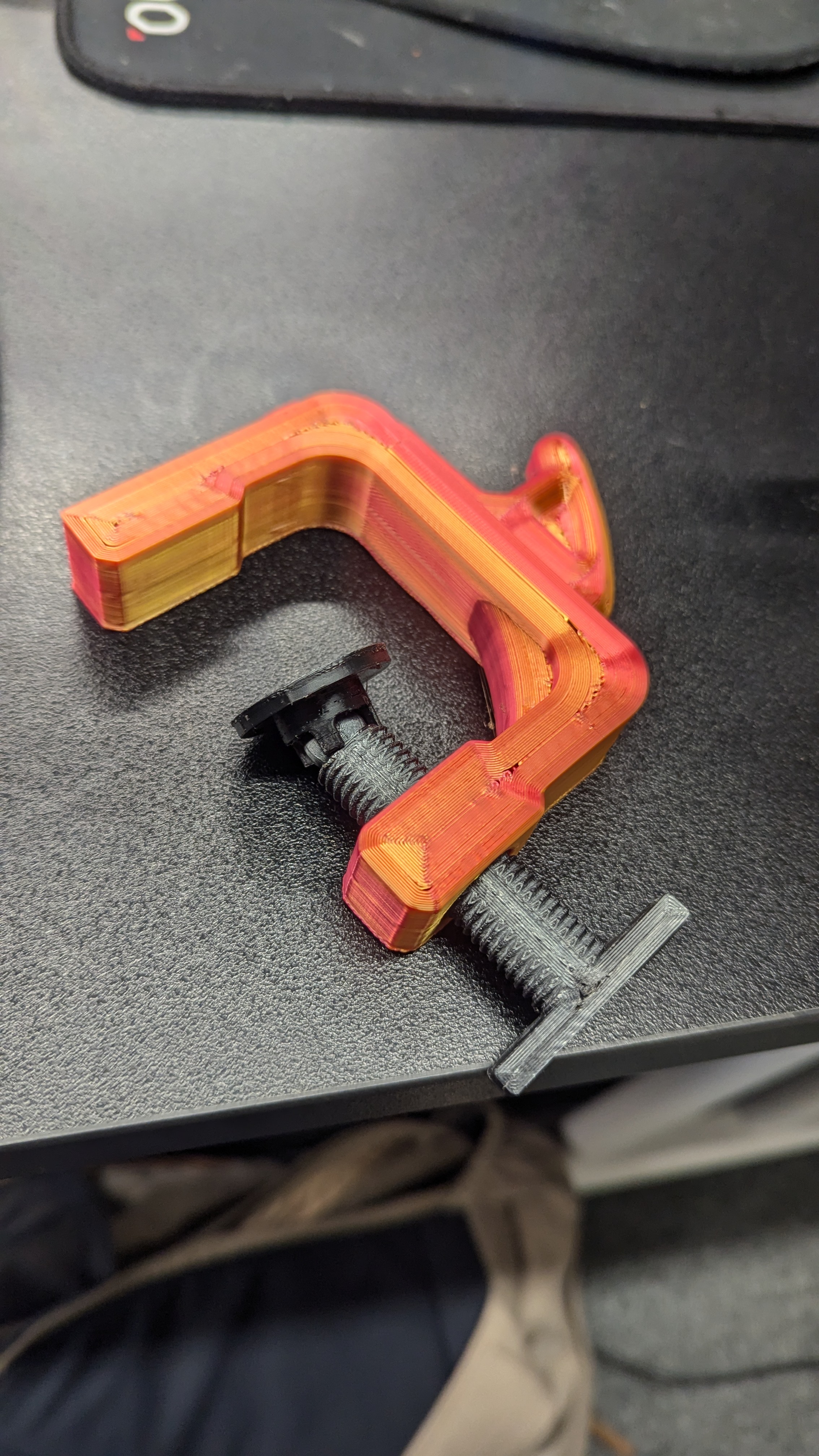 Gridfinity Desk Clamp with Bag Hook