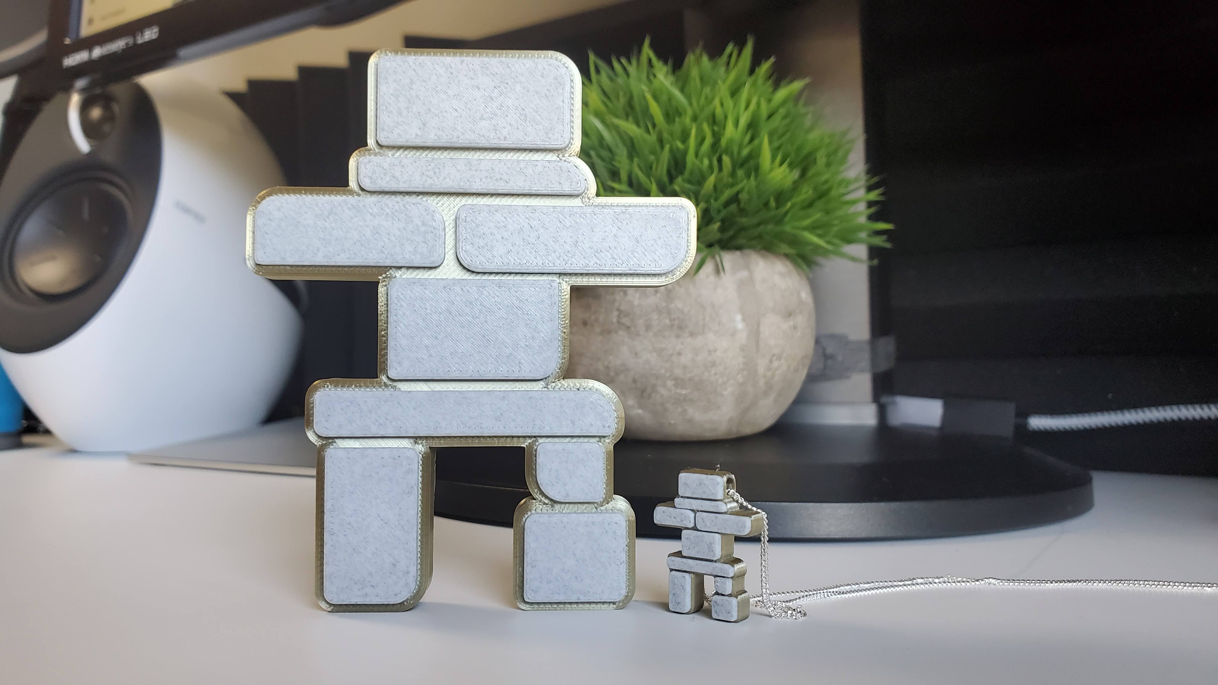Inukshuk Figurine + Pendant (Multi-Material Looks Good)