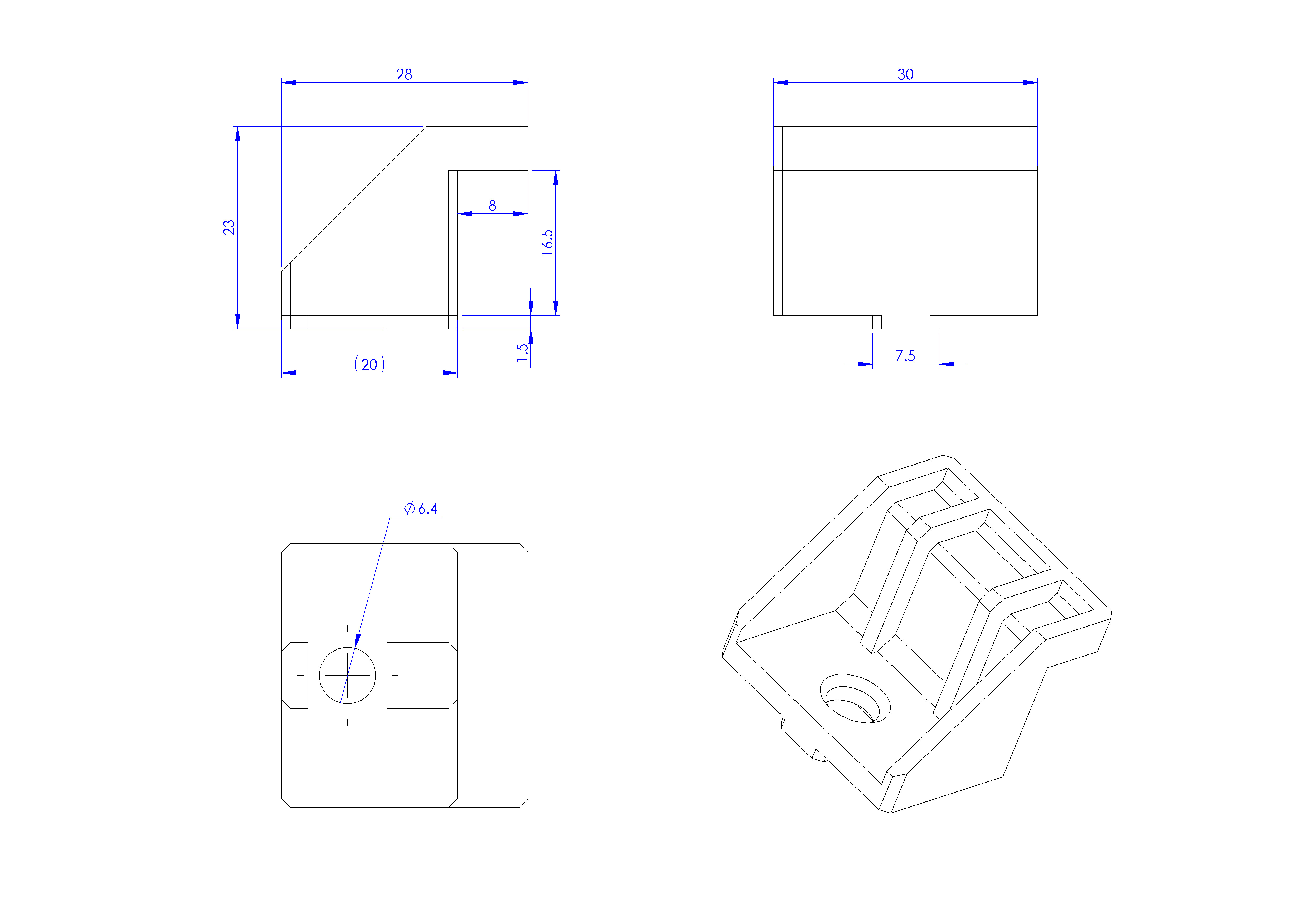 Plate Clamp for Aluminum Profile with 8mm Slot - photo 4