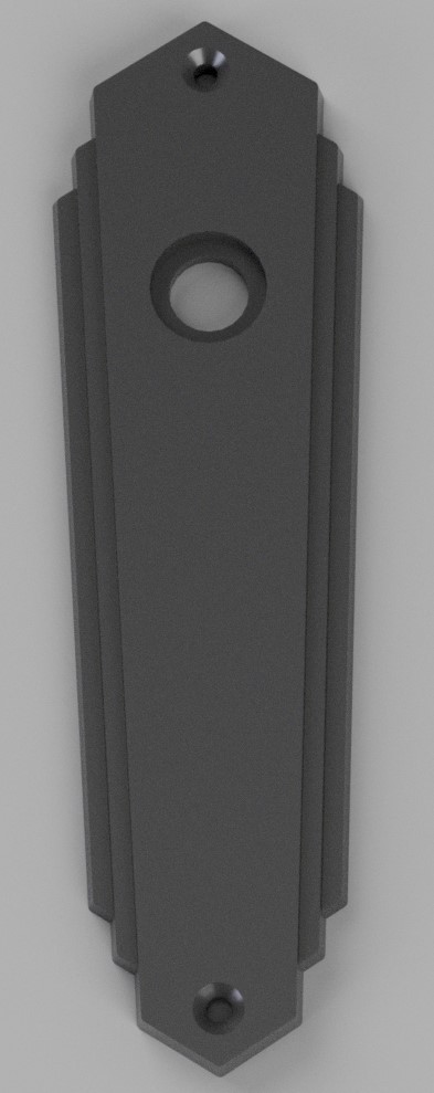 Art Deco Door Knob Backplate - photo 4