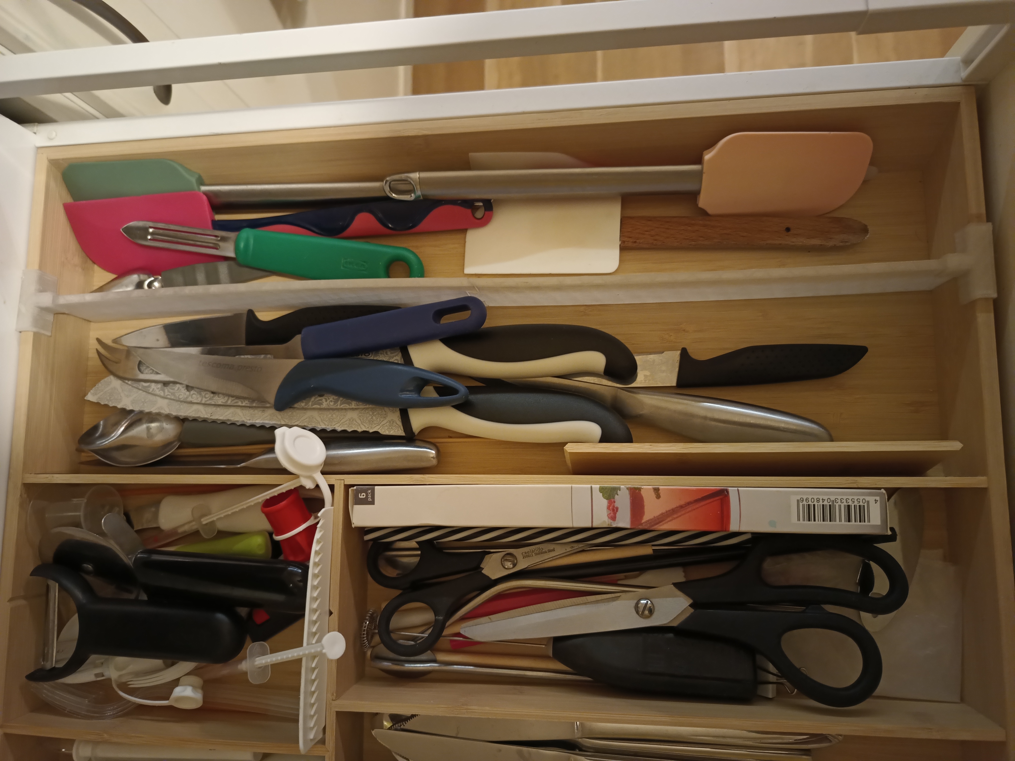 Kitchen drawer organiser extension for IKEA bamboo