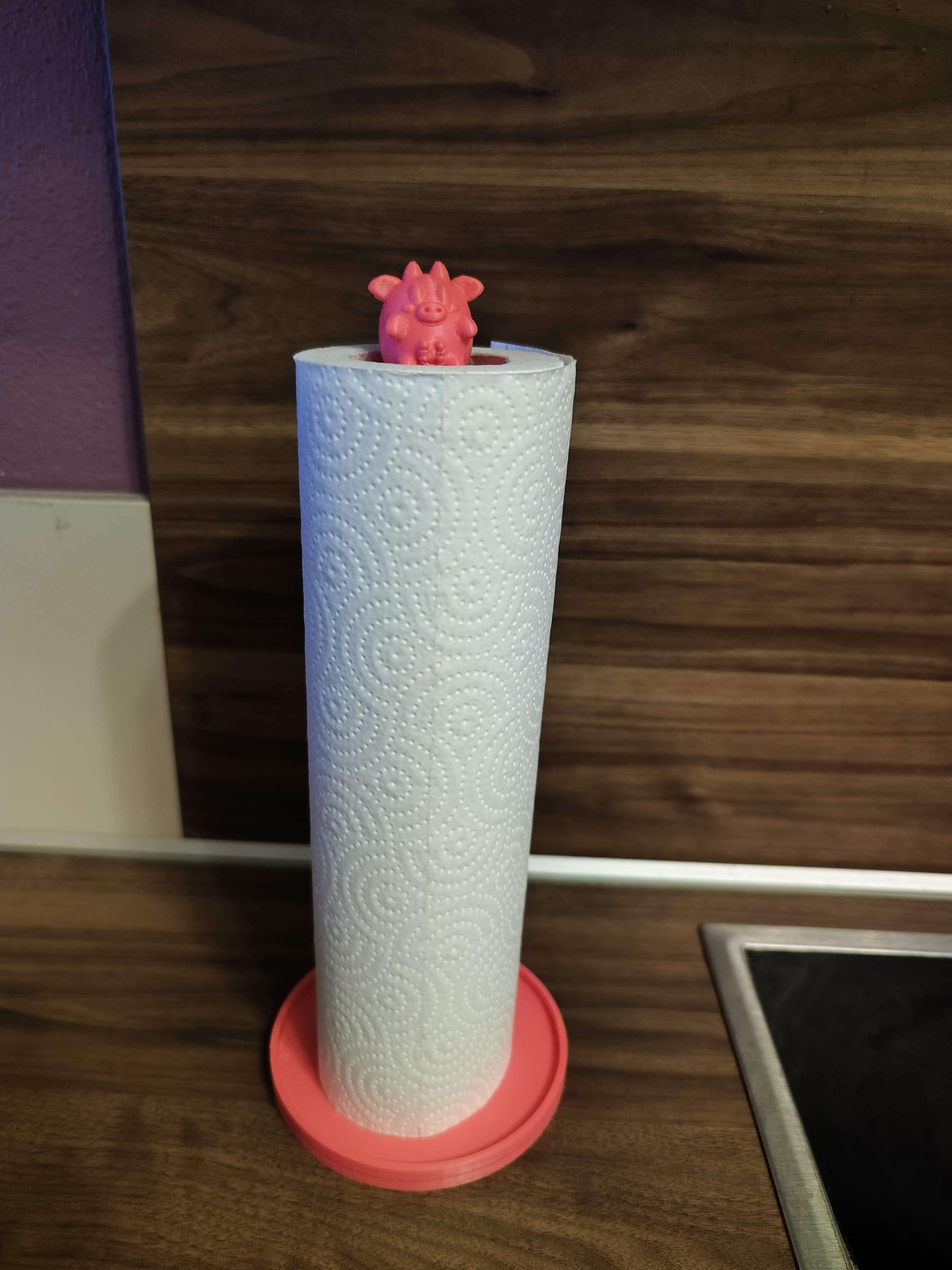 Küchenrollen / Kitchen Roll Halterung mit wechselbaren Top - photo 3