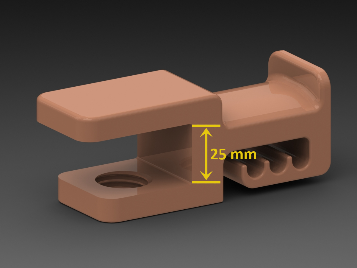 Desk Mount Headphone Holder FOR THIN DESKS (< 25 mm)