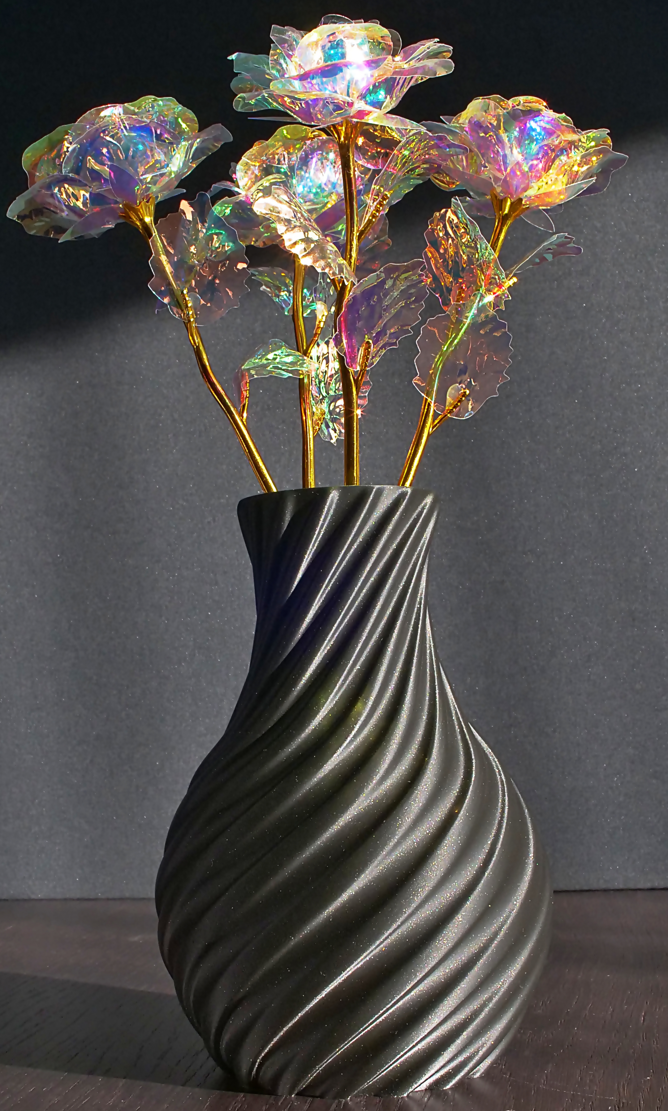Spiral Vase  Twisted Spiral Vase Vase Spiral Vase Spiral Vase Flower curved vase Flower vase vase vase vase vase vase vase - photo 2