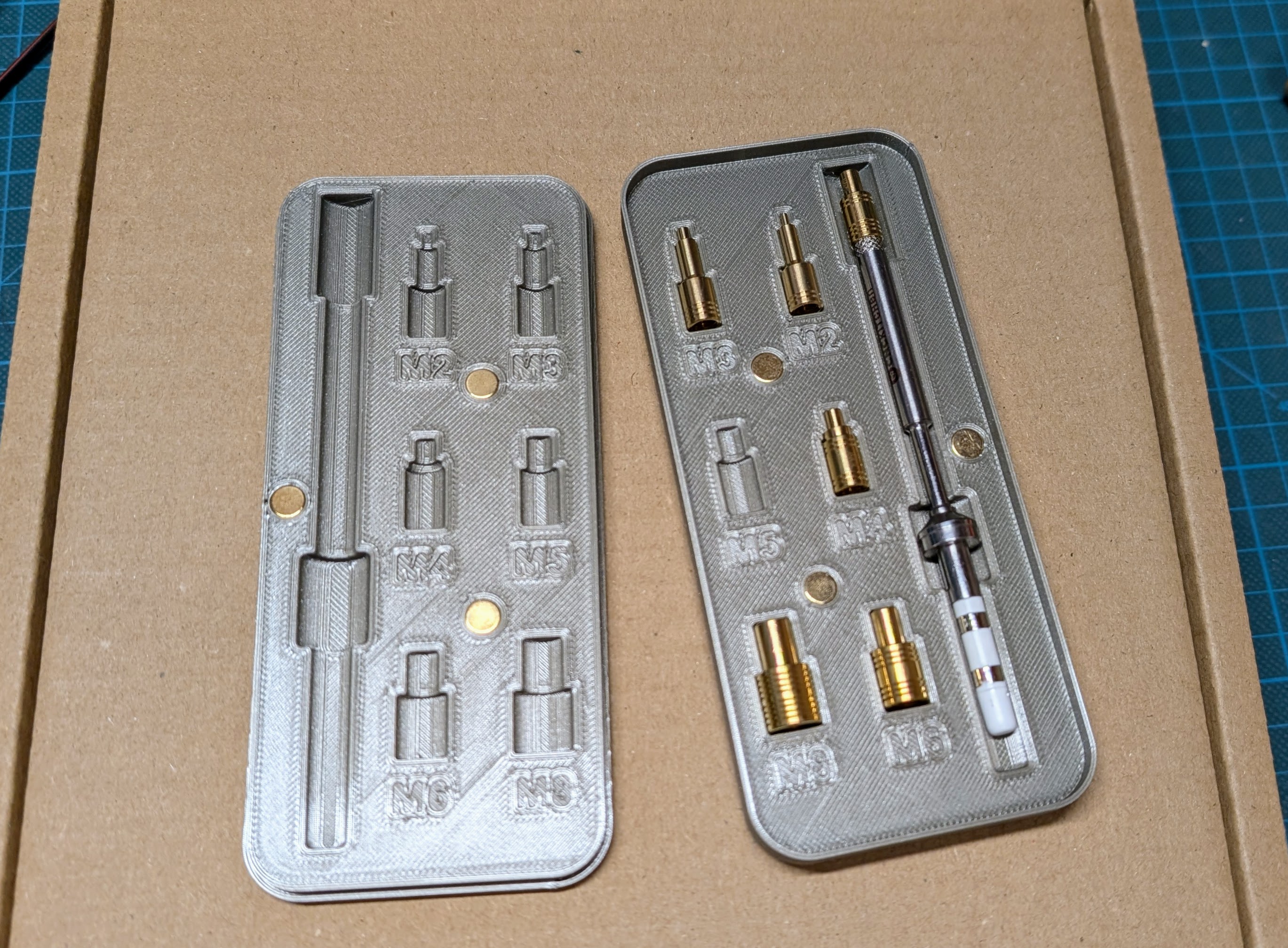 CNC Kitchen Pinecil/TS100/TS101 Heatset Insert tool storage case 6x2 magnets - photo 2