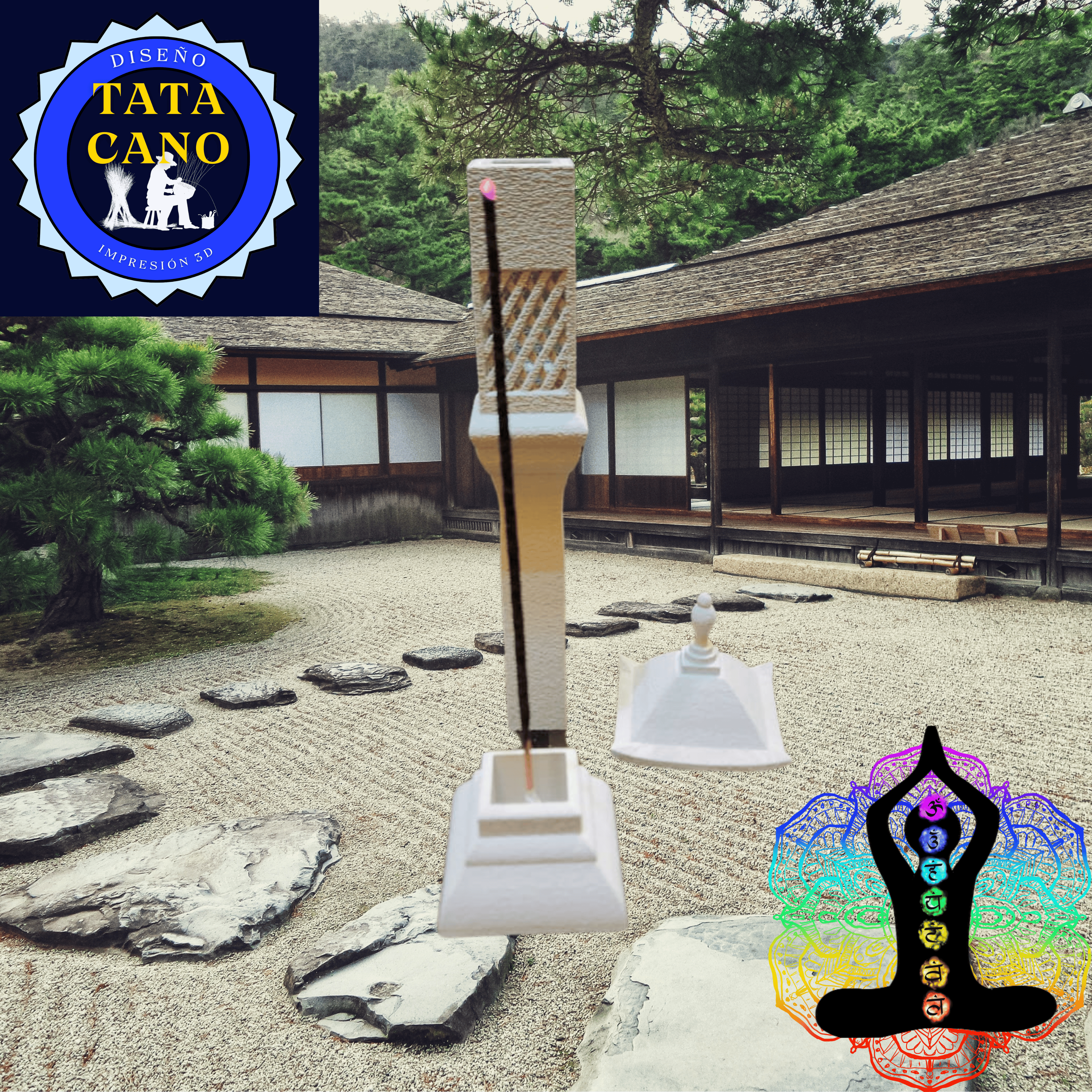 Porta Sahumerios Lámpara de Jardín Japonesa - Incense Holder Japanese Garden Lamp - photo 4