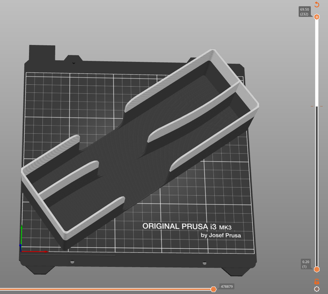 Gridfinity Kitchen Collection - 2x6 "Knives.stl" PRUSA optimized - Corners CUT