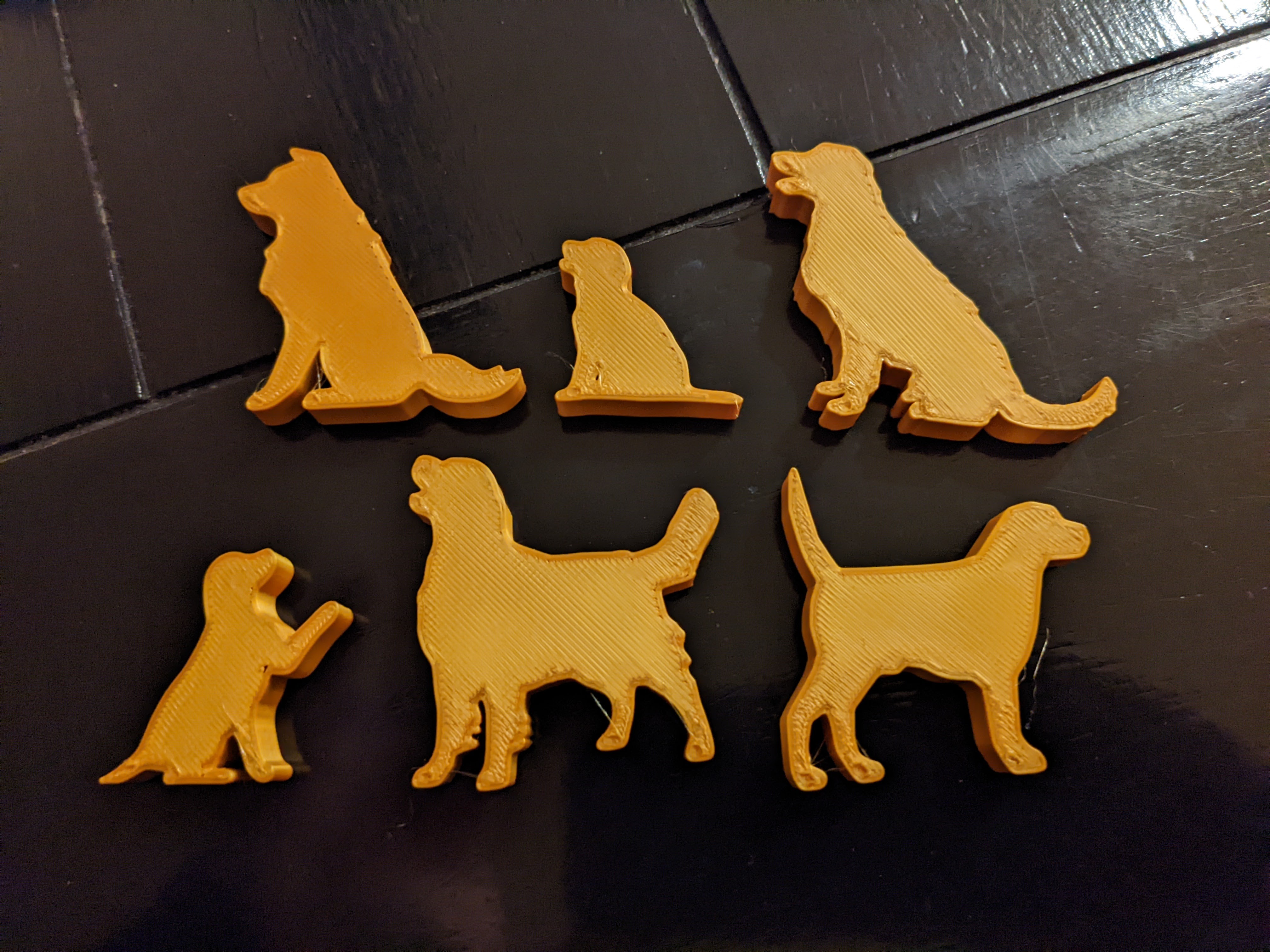 Dog Silhouettes (Meeple for Dog Lover Board Game)