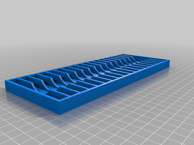 End mill tray 1x18 layout for 3/8  shank x 3-1/4 long double-ended - photo 2