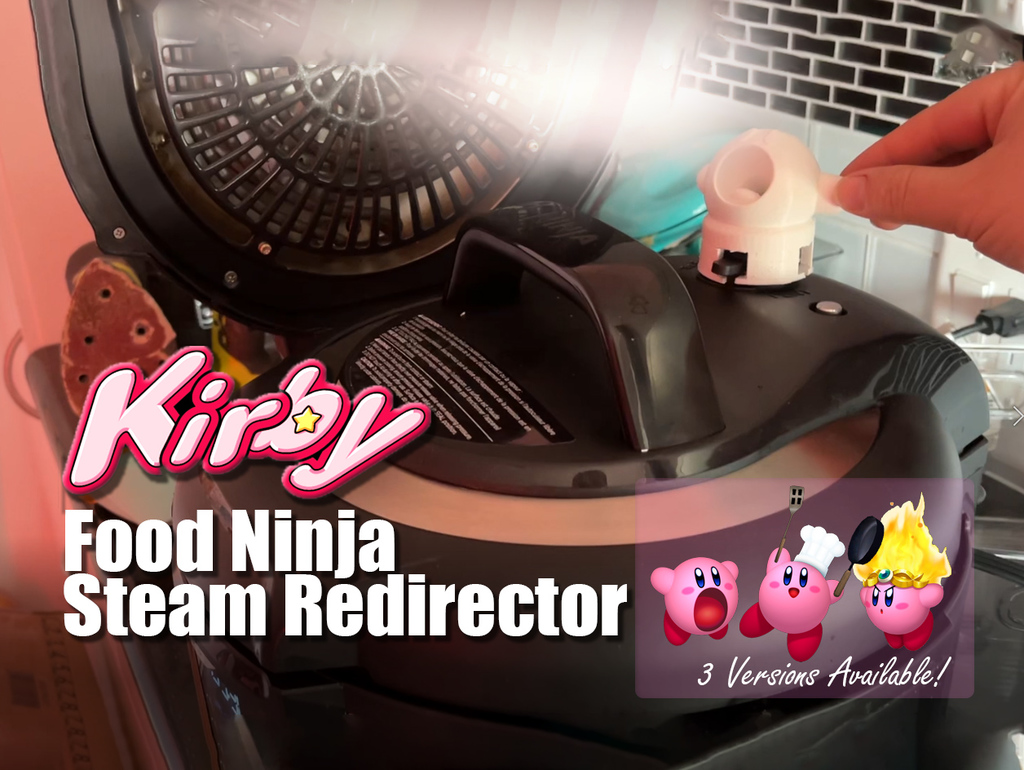 Kirby Food Ninja Steam Redirector (Pressure Cooker Kitchen Cupboard Saver)