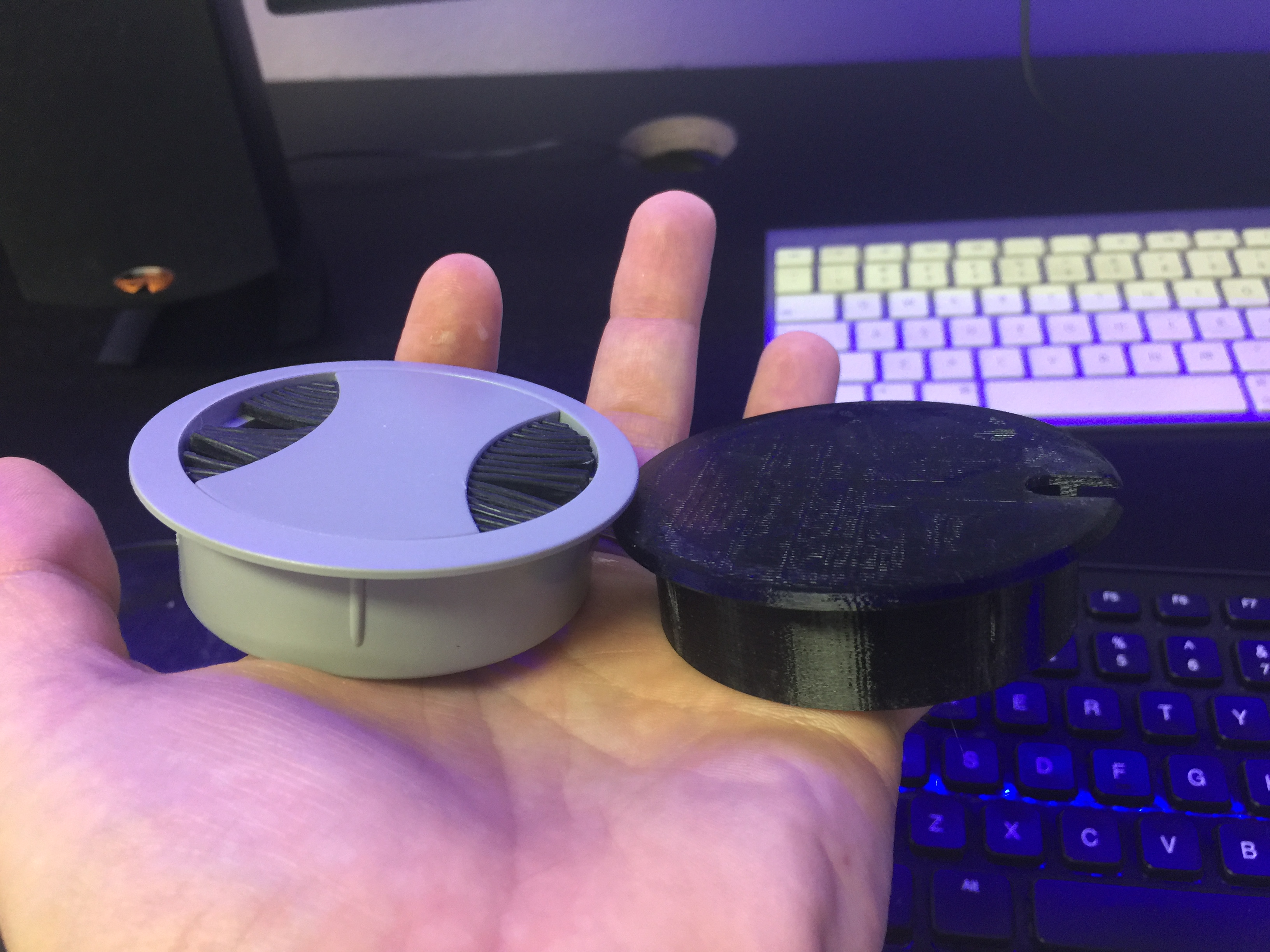 Desk Cable Ports for 3"(64mm) holes (Ikea SIGNUM replacement)
