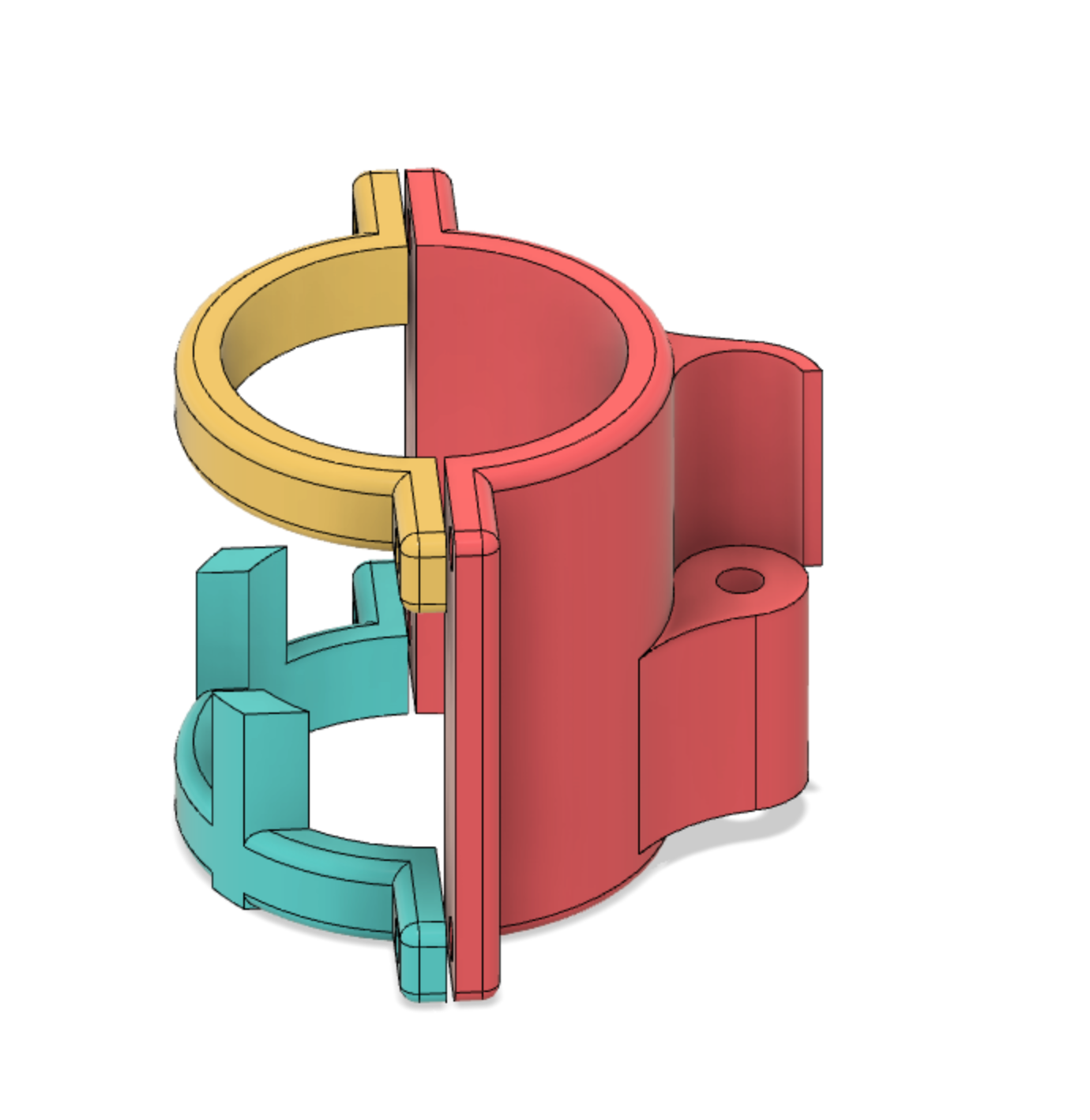 Pole mounted children door hinge
