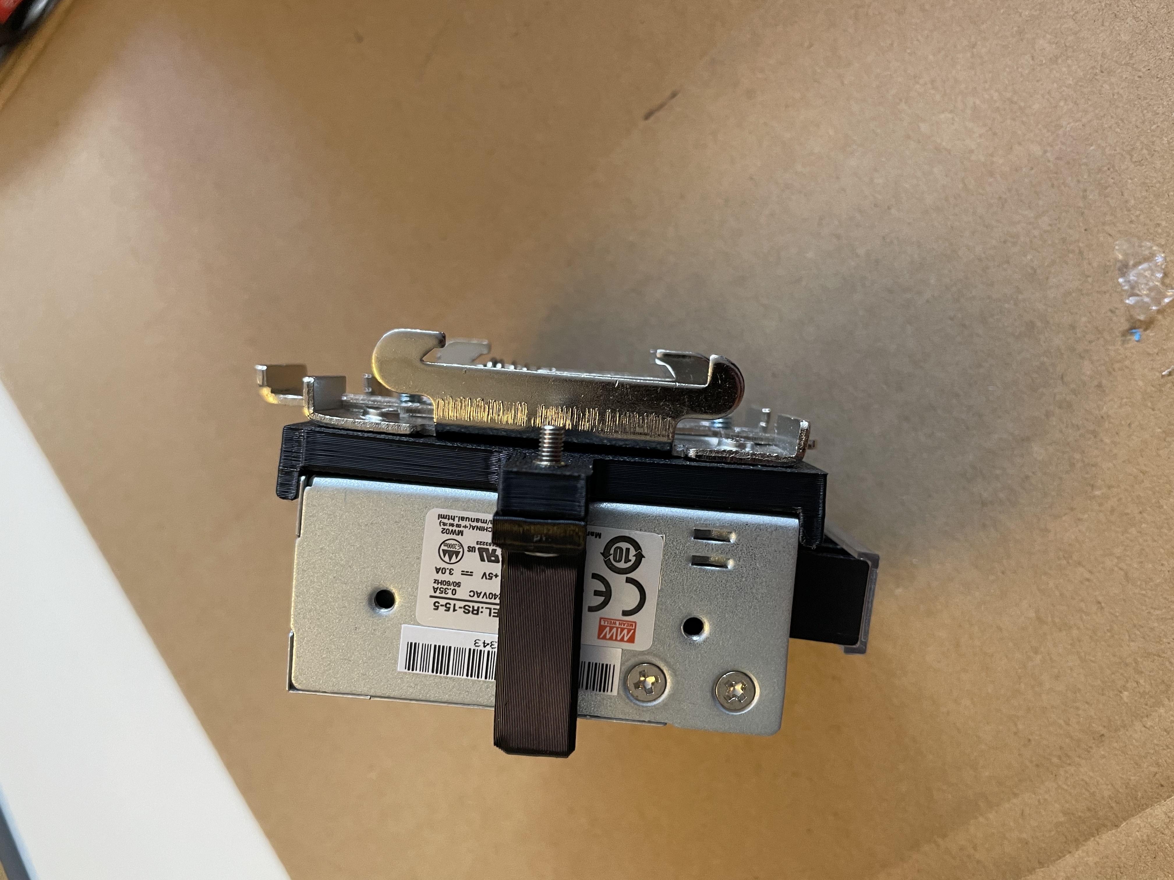 Meanwell psu rs-15 / rs-25 din rail clips mount - photo 2