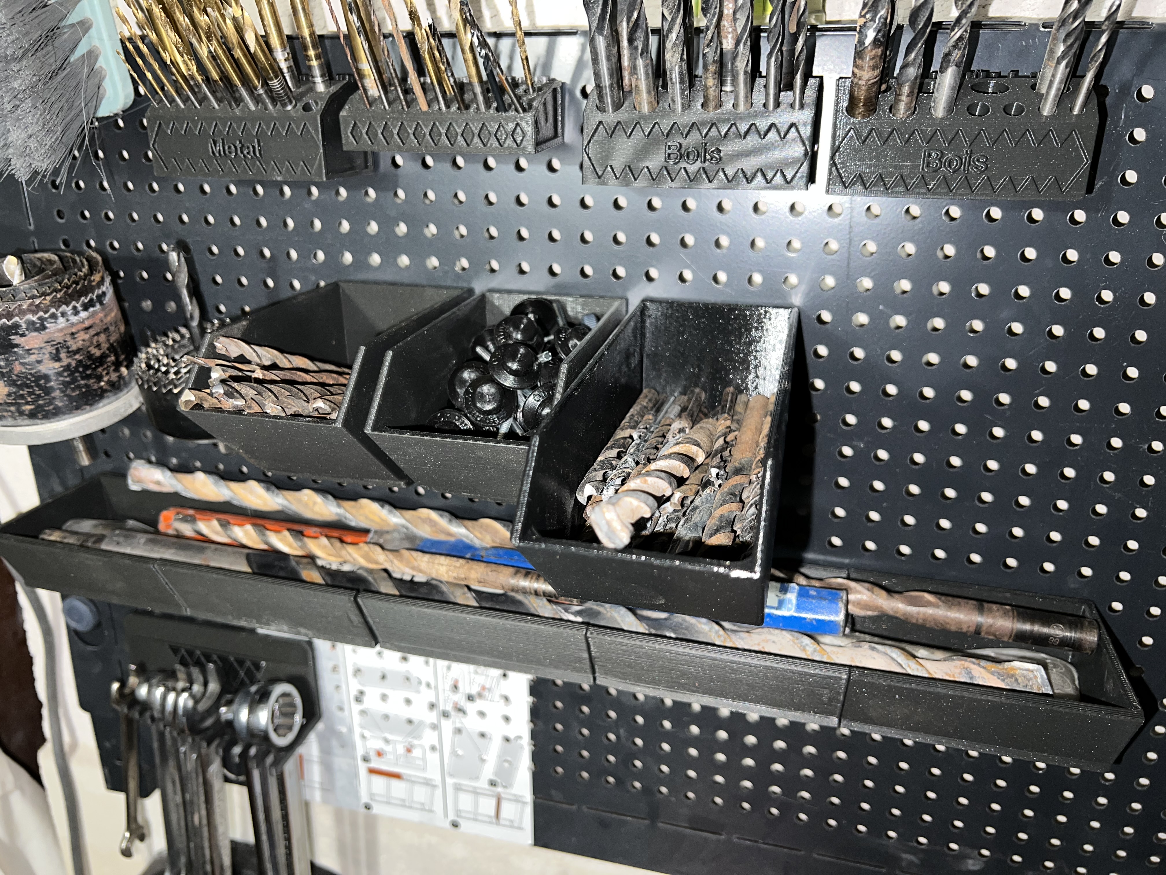 Trays for peg board