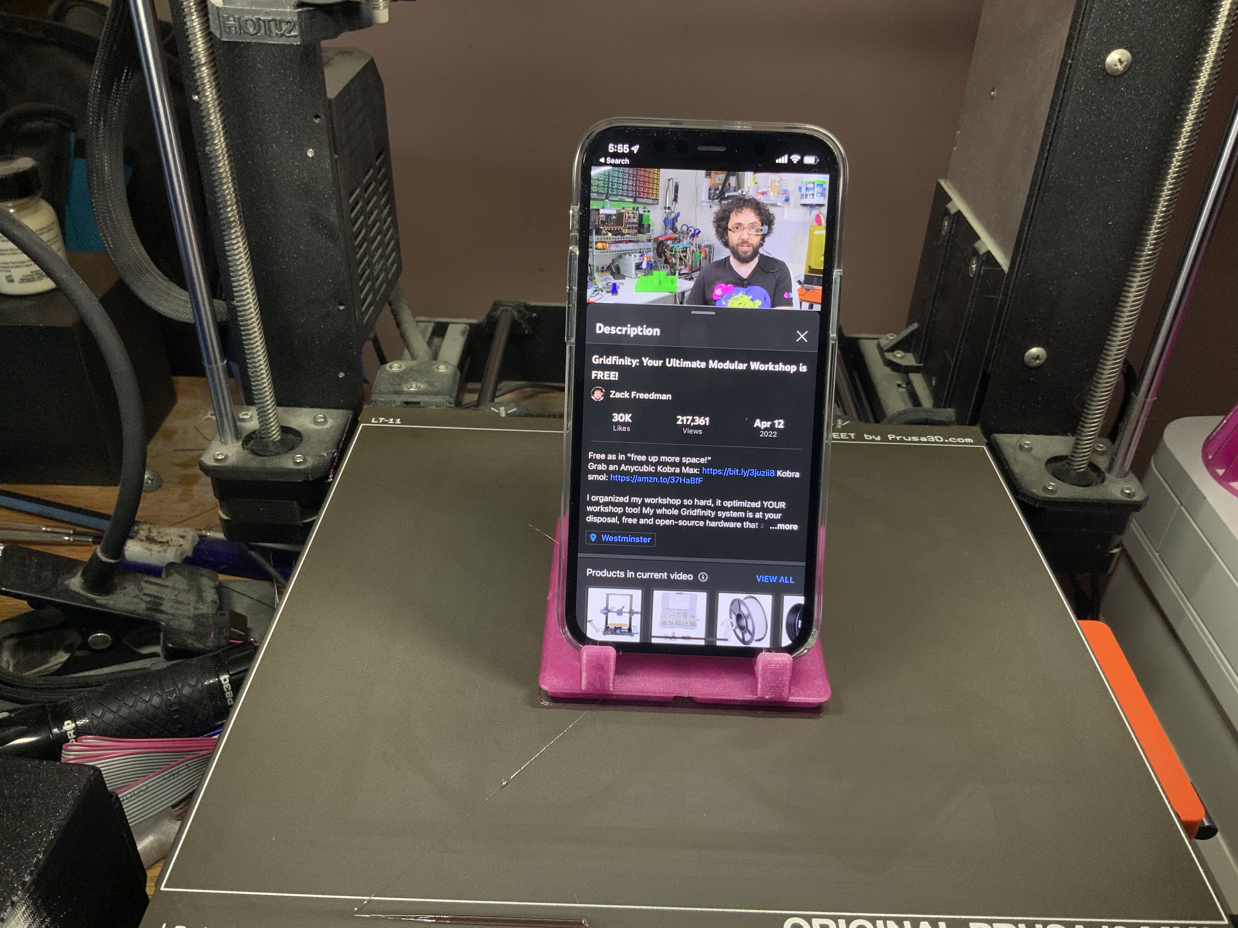 Gridfinity Phone Stand