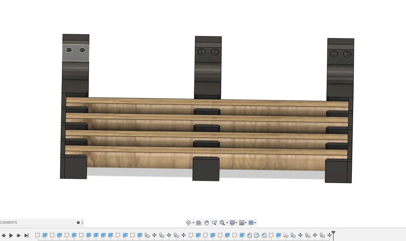 1 inch dowel rod shelf.