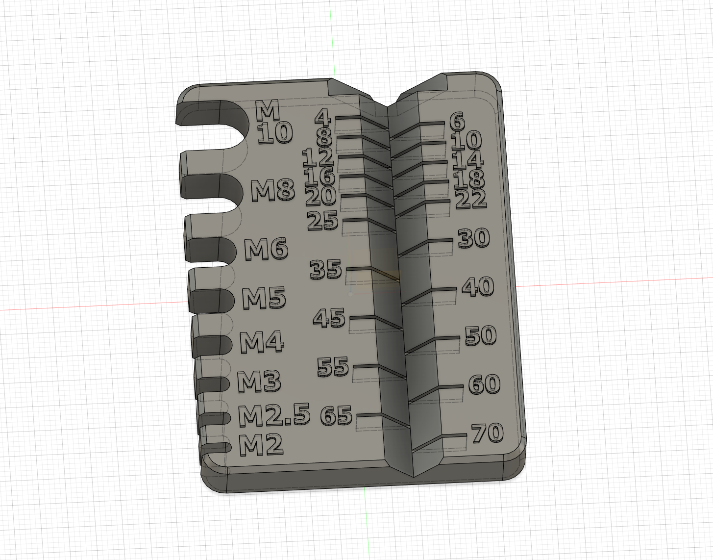 Metric Bolt Measuring Jig