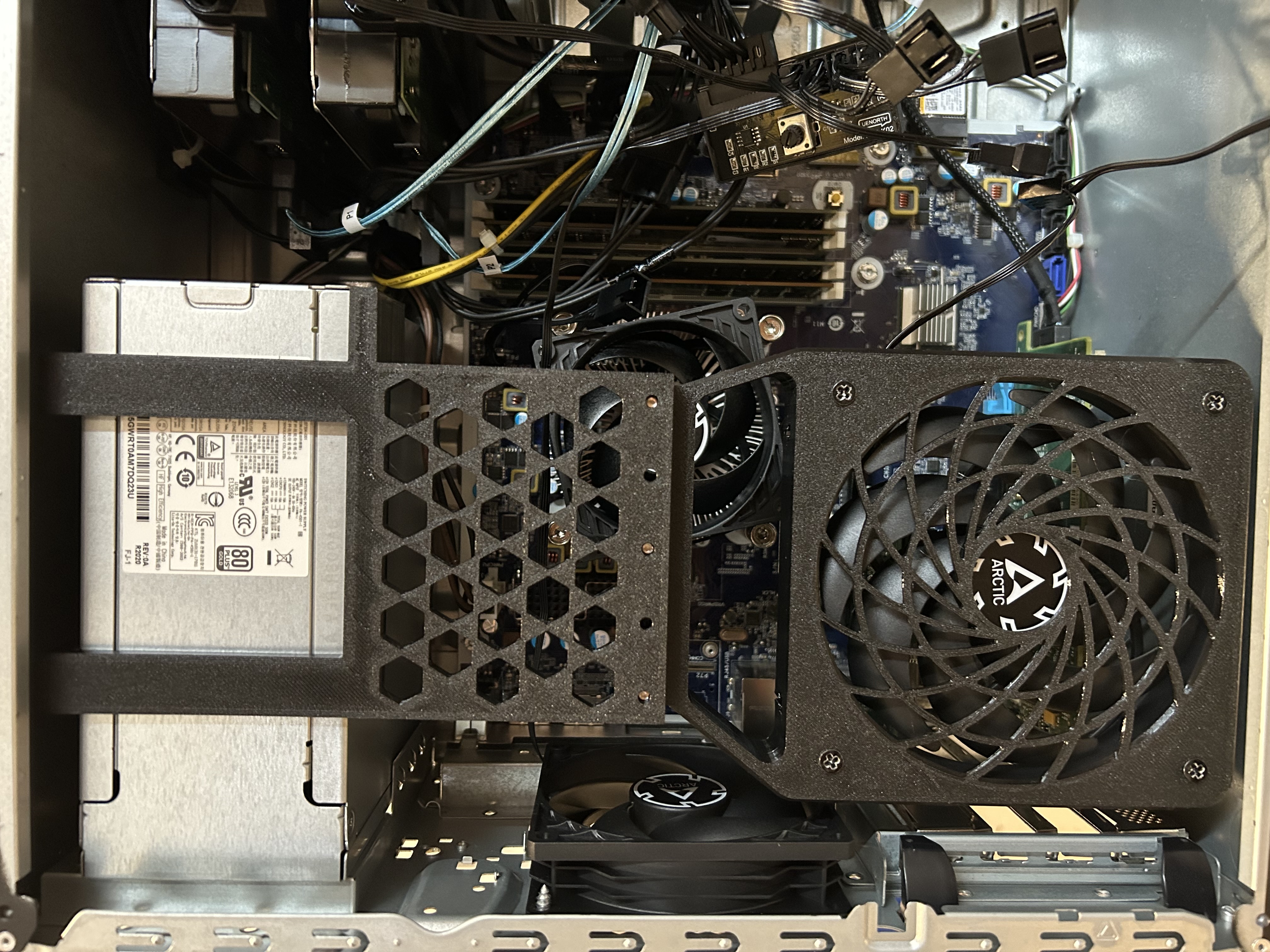 HP G2 Z4 Tower PSU Clamp fan bracket mount to cool PCIe area - photo 3