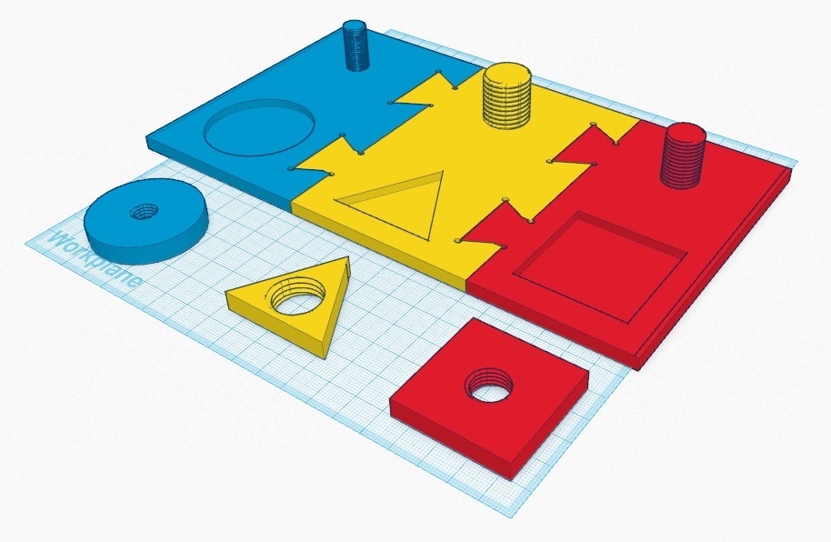  Toy with screws and nuts forms