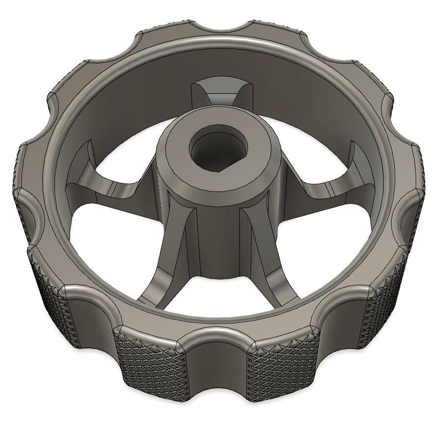 Ender 3 Knurled Extruder Knob (Parametric Fusion 360) - photo 2
