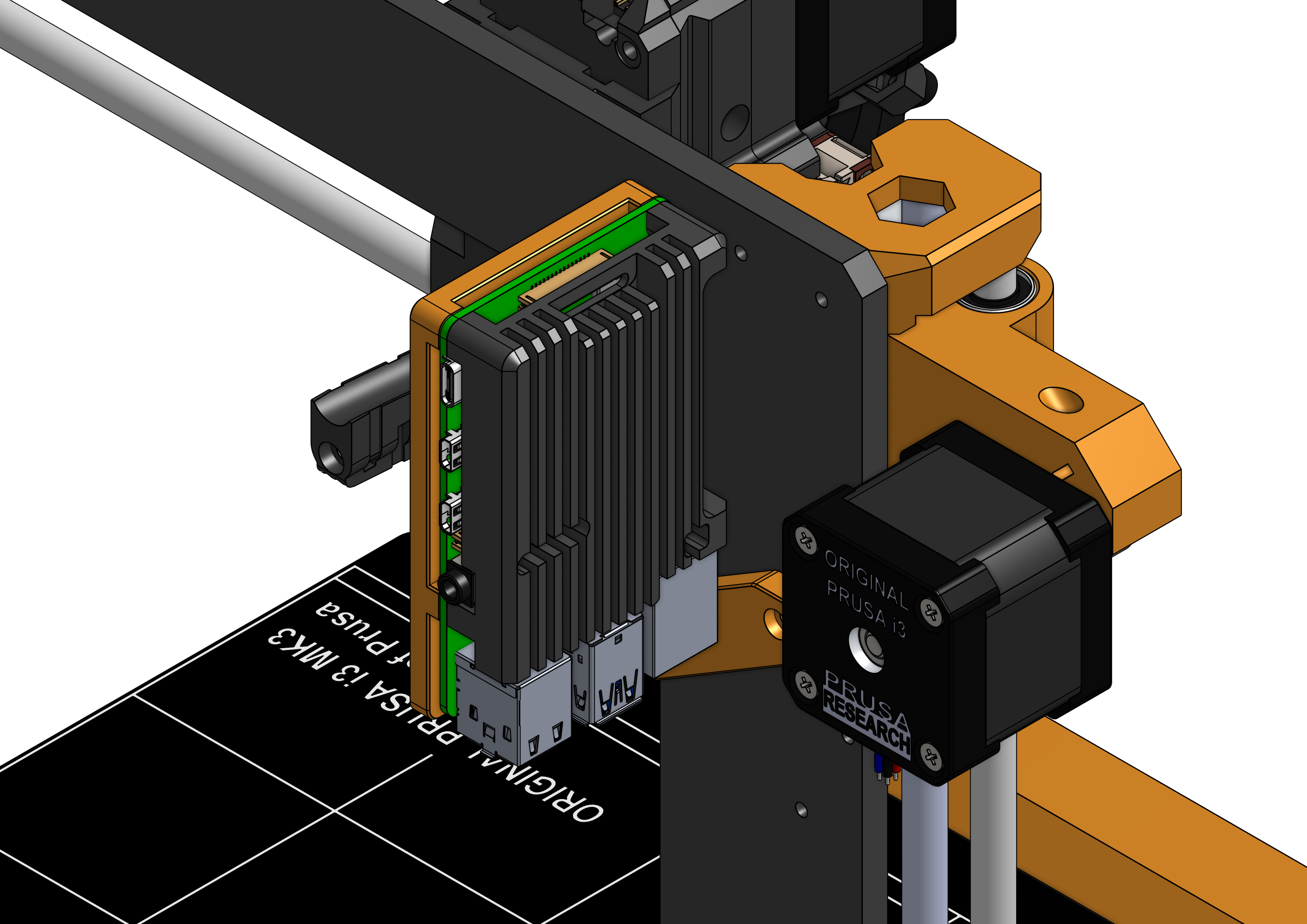 Armor Case Raspberry Pi Mount for Original Prusa MK3S+ Frame - photo 3