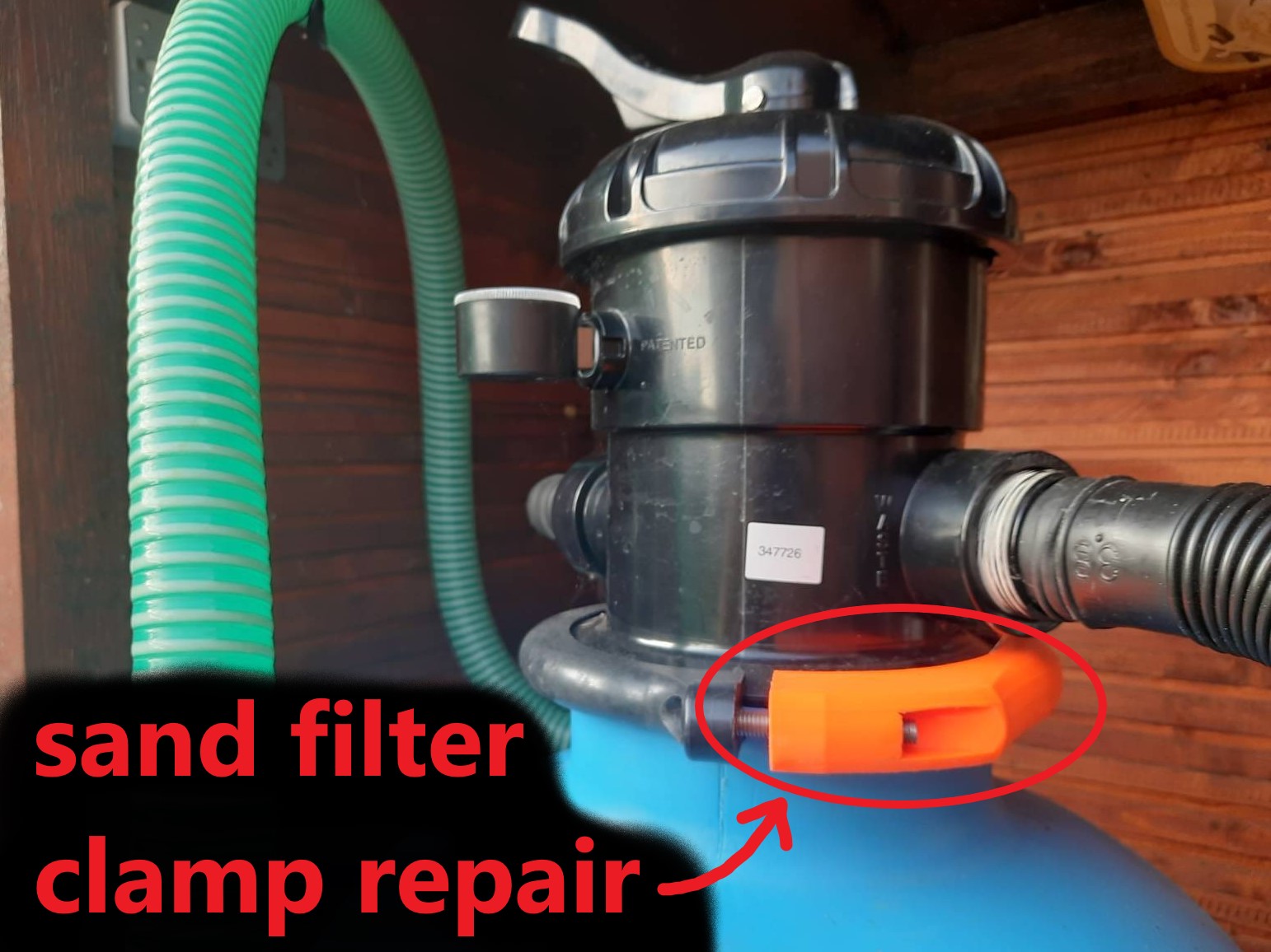 sand filter clamp repair