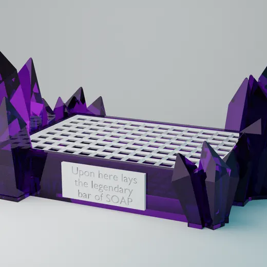 Crystal soap dish