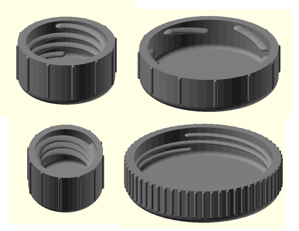 Parametric Bottle Cap / Jar Lid