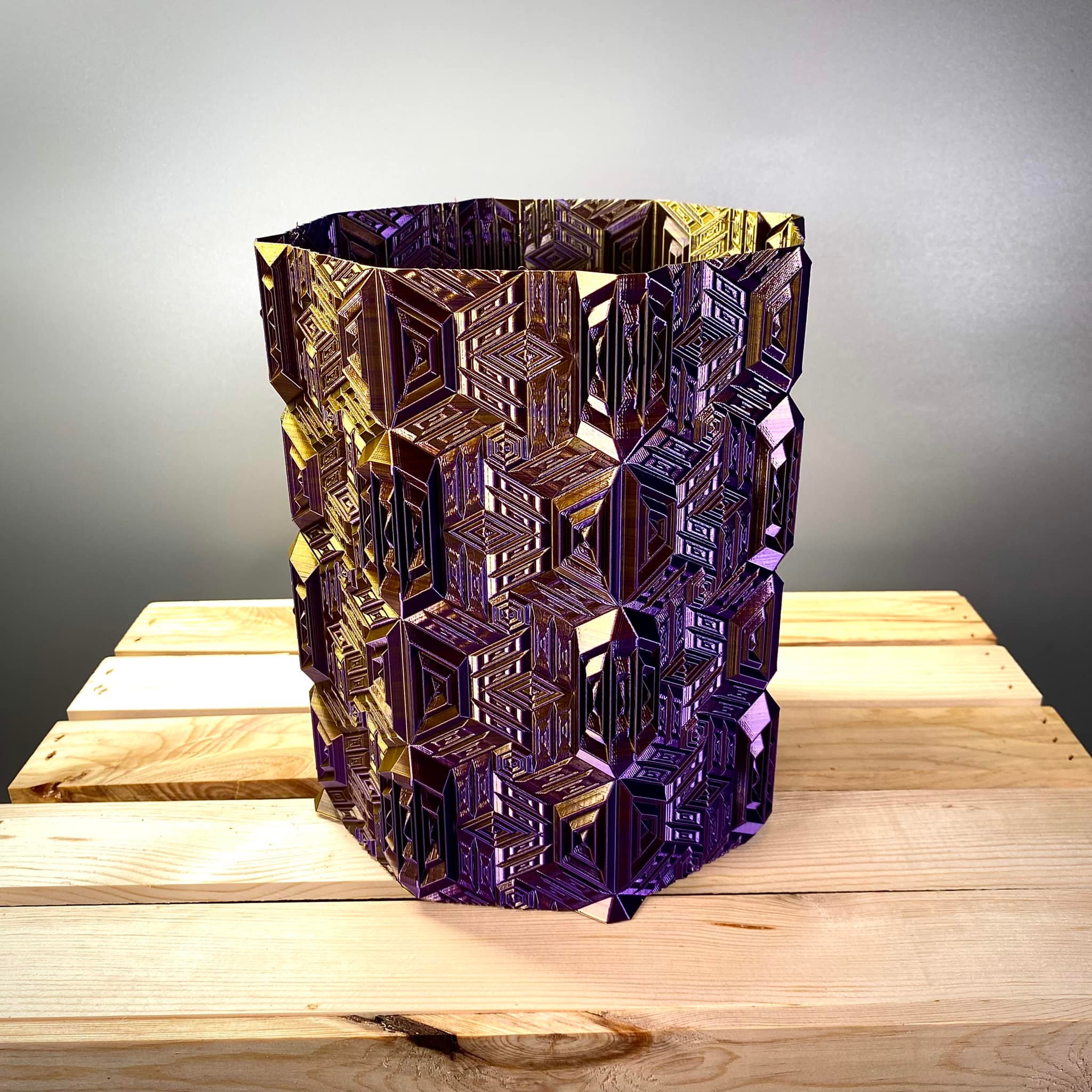 Mosaic Chevron Ripple Vase - photo 3