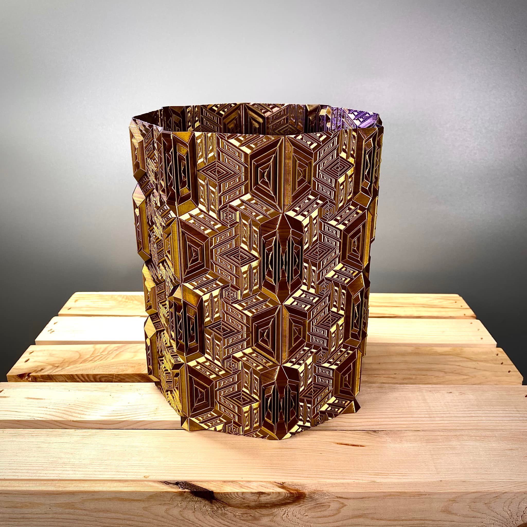Mosaic Chevron Ripple Vase