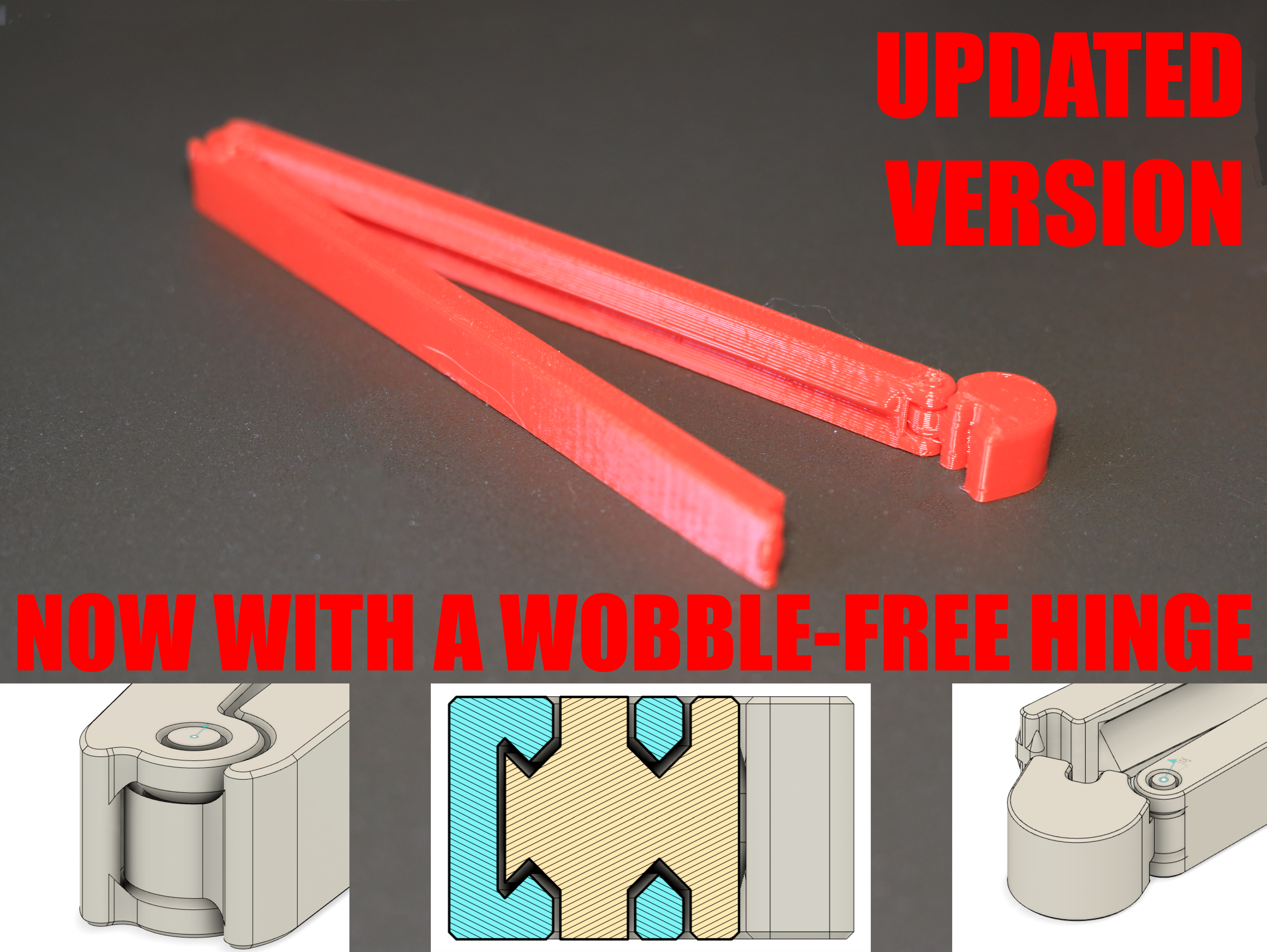 Print-in-Place Bag Clip 2 (Parametric)