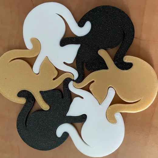 Puzzle Cat Coaster + support - photo 2