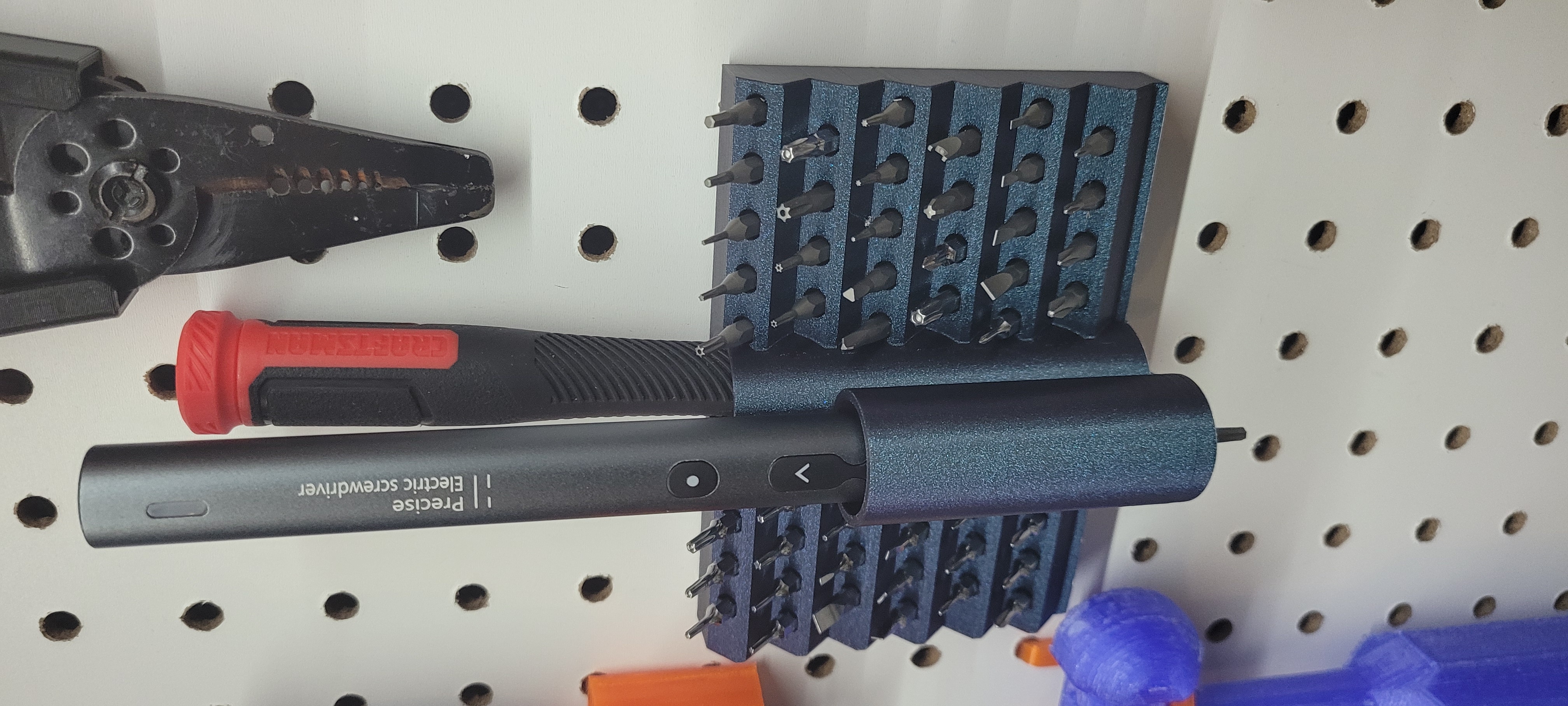 4mm Bit Holder w/ 2 Screw Driver Slots for Peg Board - photo 3