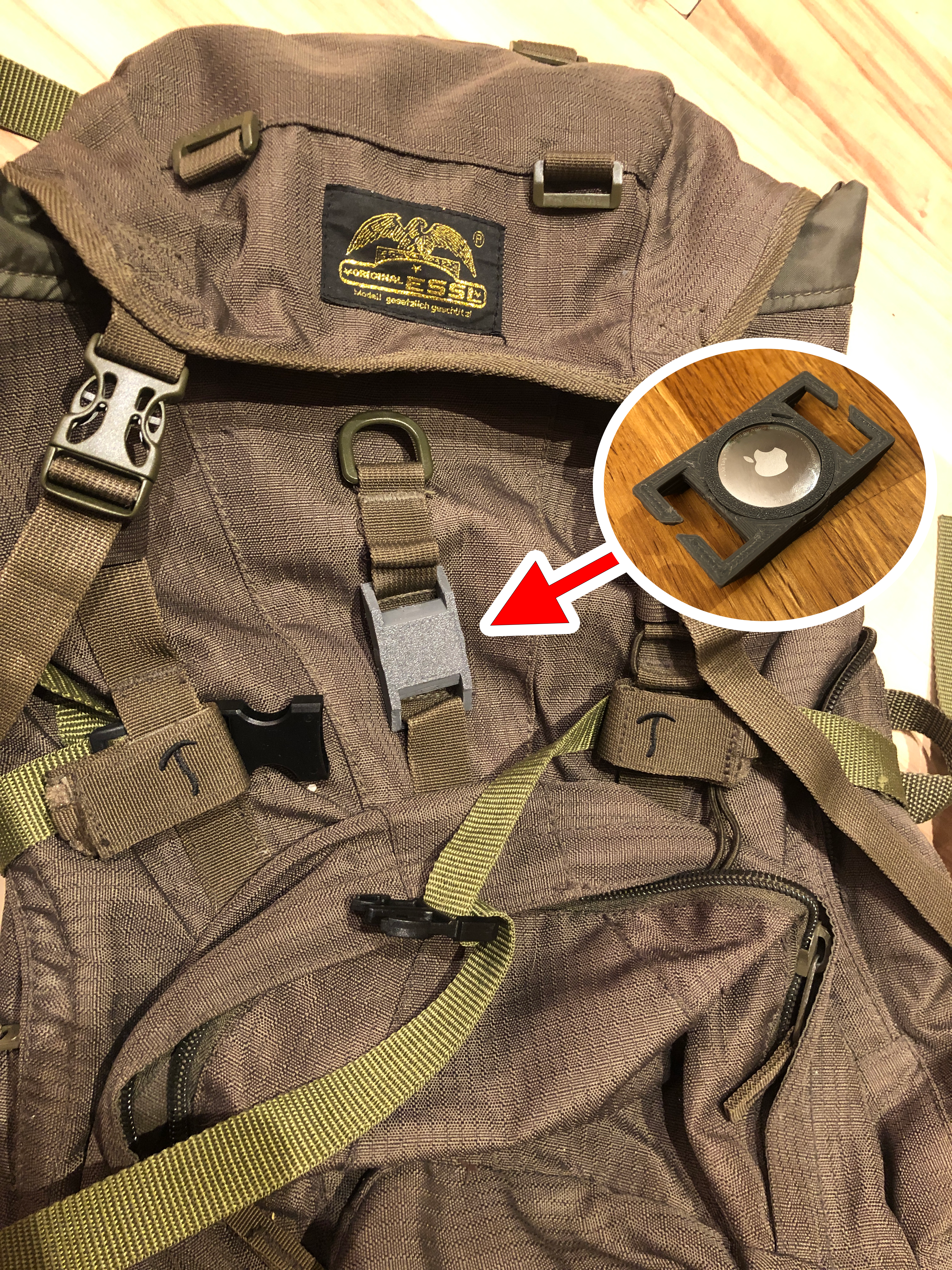Apple AirTag MOLLE and Universal 25mm Webbing Mount