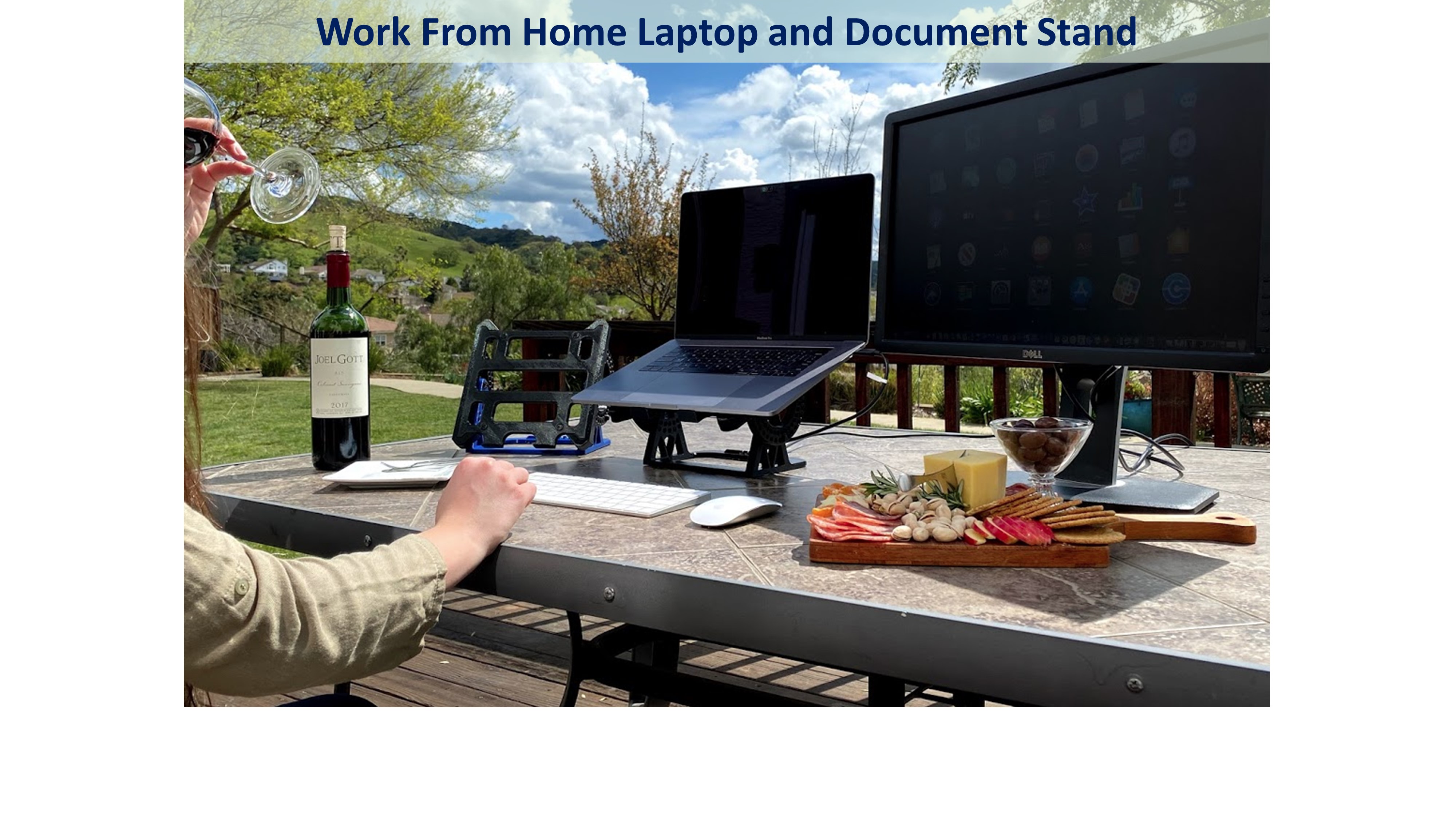 Adjustable laptop, tablet, and document stand