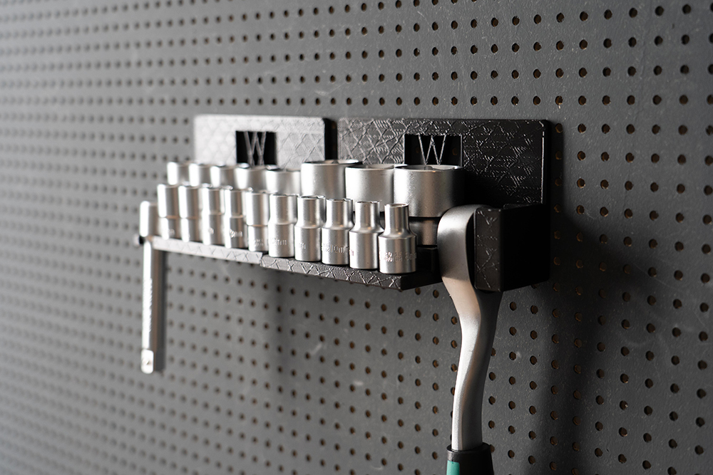 Tool Holder for Socket Wrench Set 20pcs 1/2" with Extension Bar and Sockets for Wall Mount 004 - photo 2