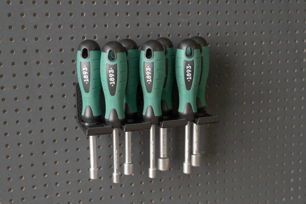 Socket Wrench Screwdriver Set 7pcs Tool Holder 013 I for screws or peg board - photo 4