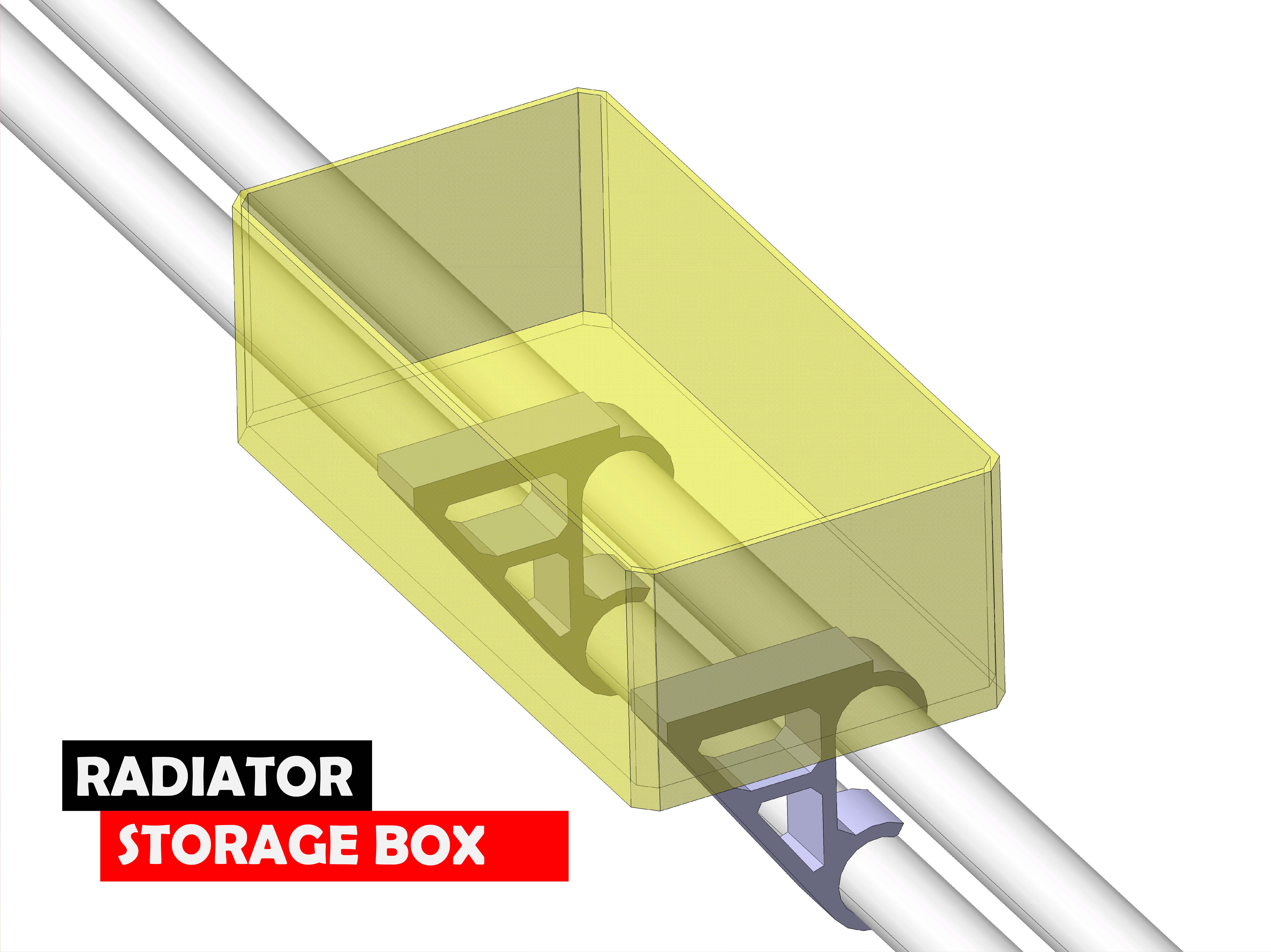 Bathroom Radiator Tray / Storage Box - photo 2