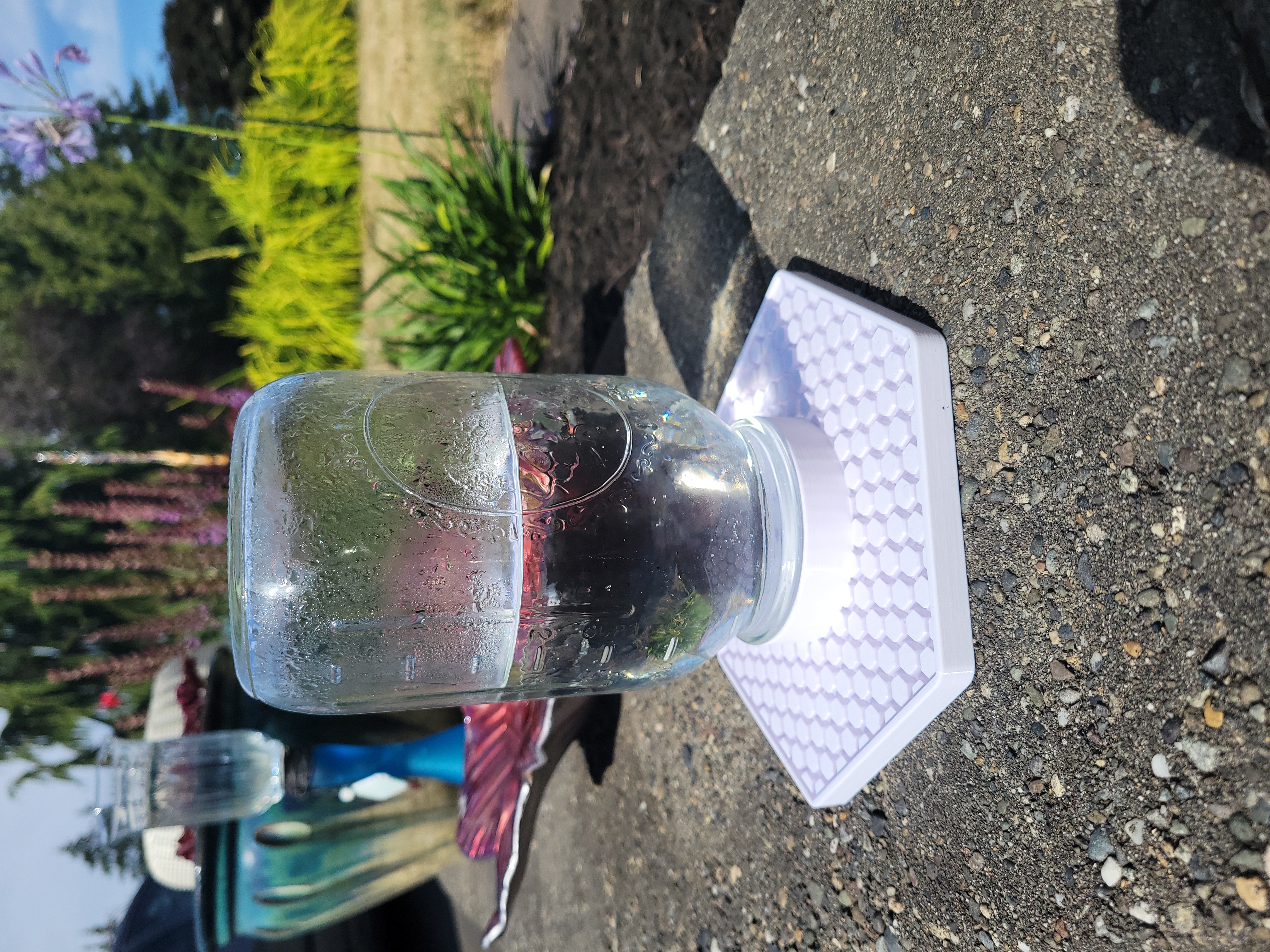 Hex Pattern Bee Watering Tray