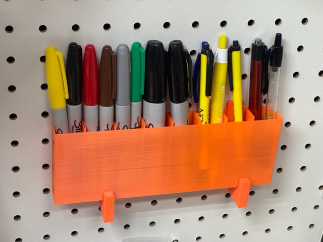 Vase Mode Pen/Pencil Holder for Peg Board