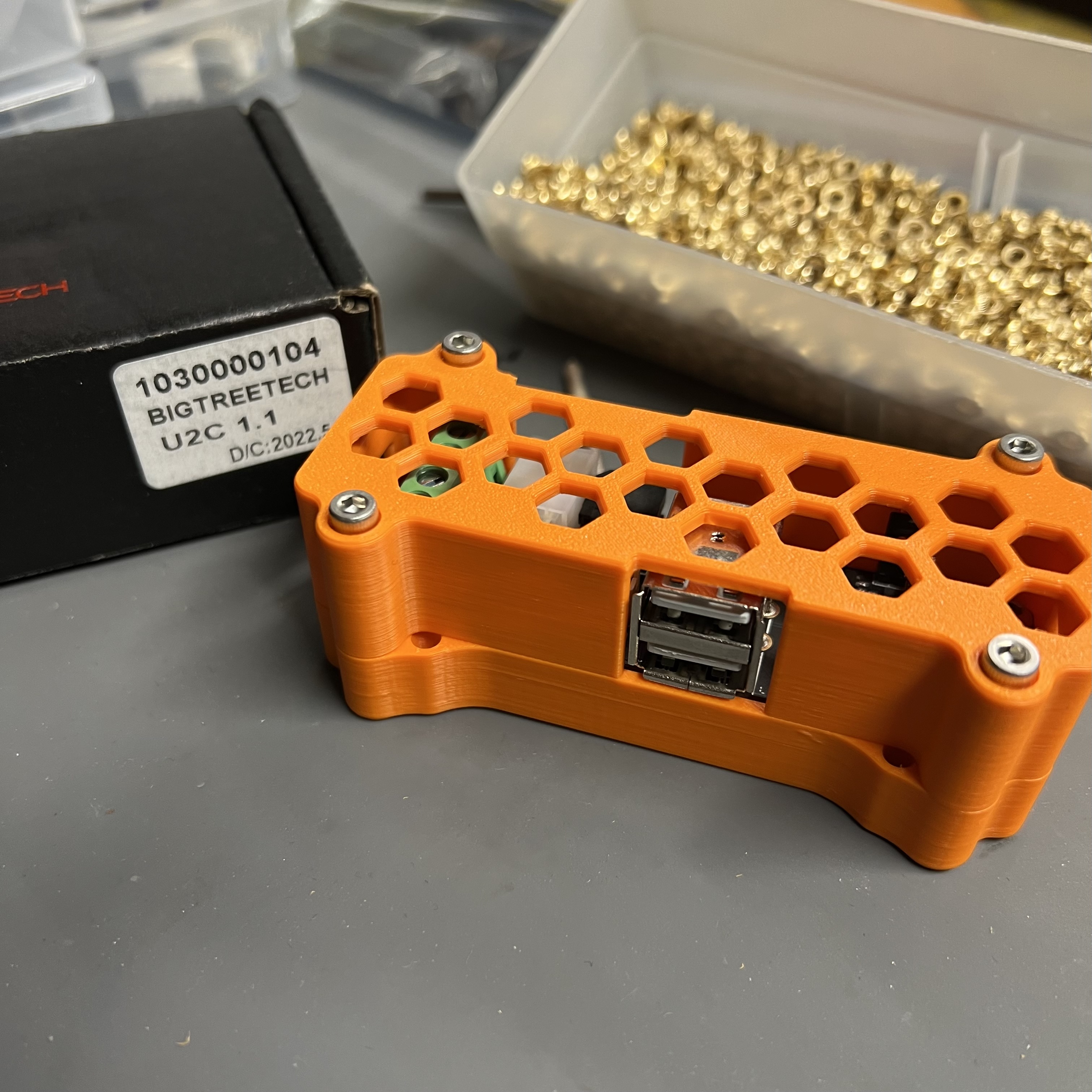 Mounting Bracket/Case for Big Tree Tech U2C and Mellow UTOC Can Bus Boards