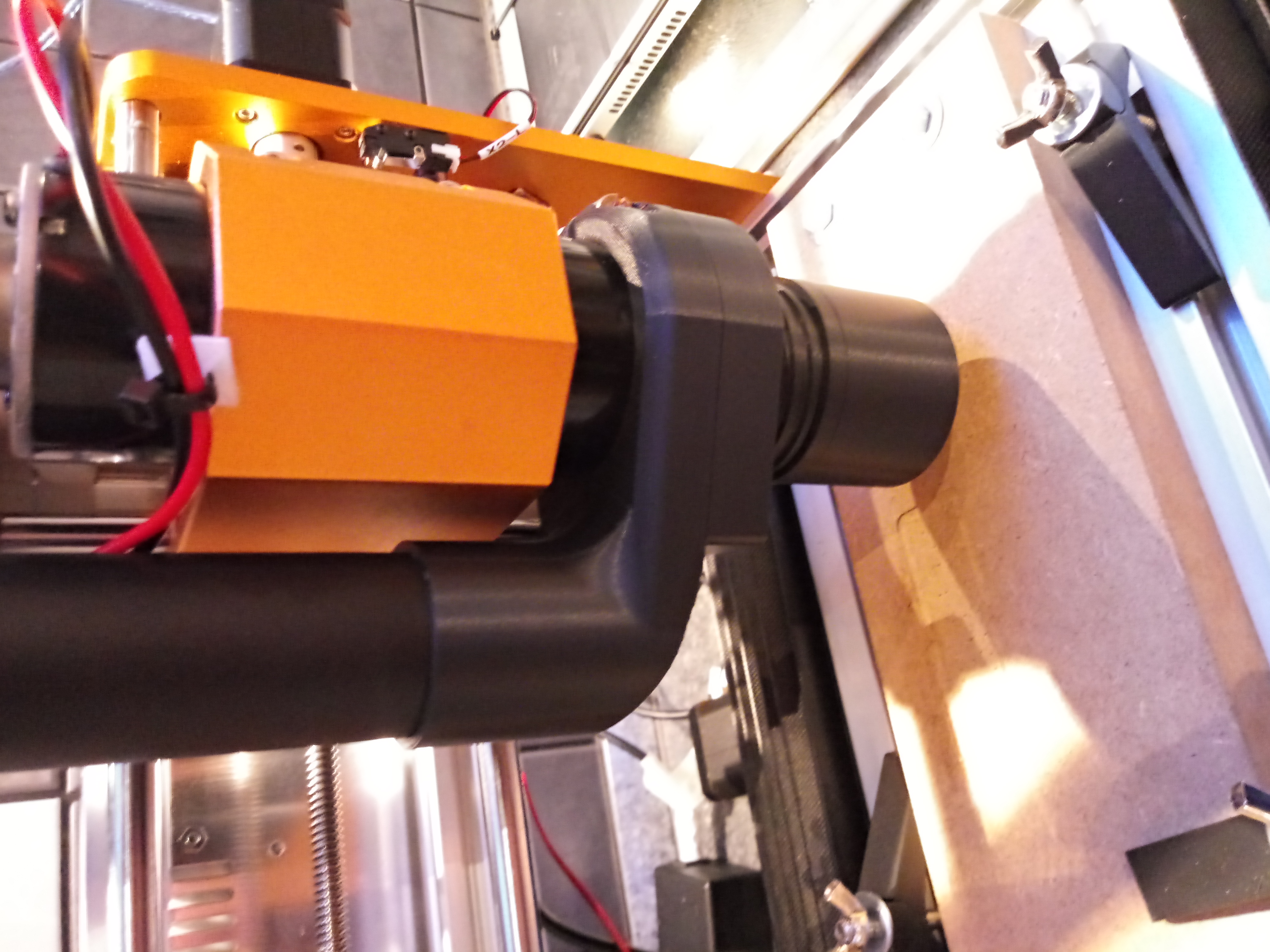 Vacuum adapter for 3018 (500W spindle) milling machine with adjustable height and magnetic cover