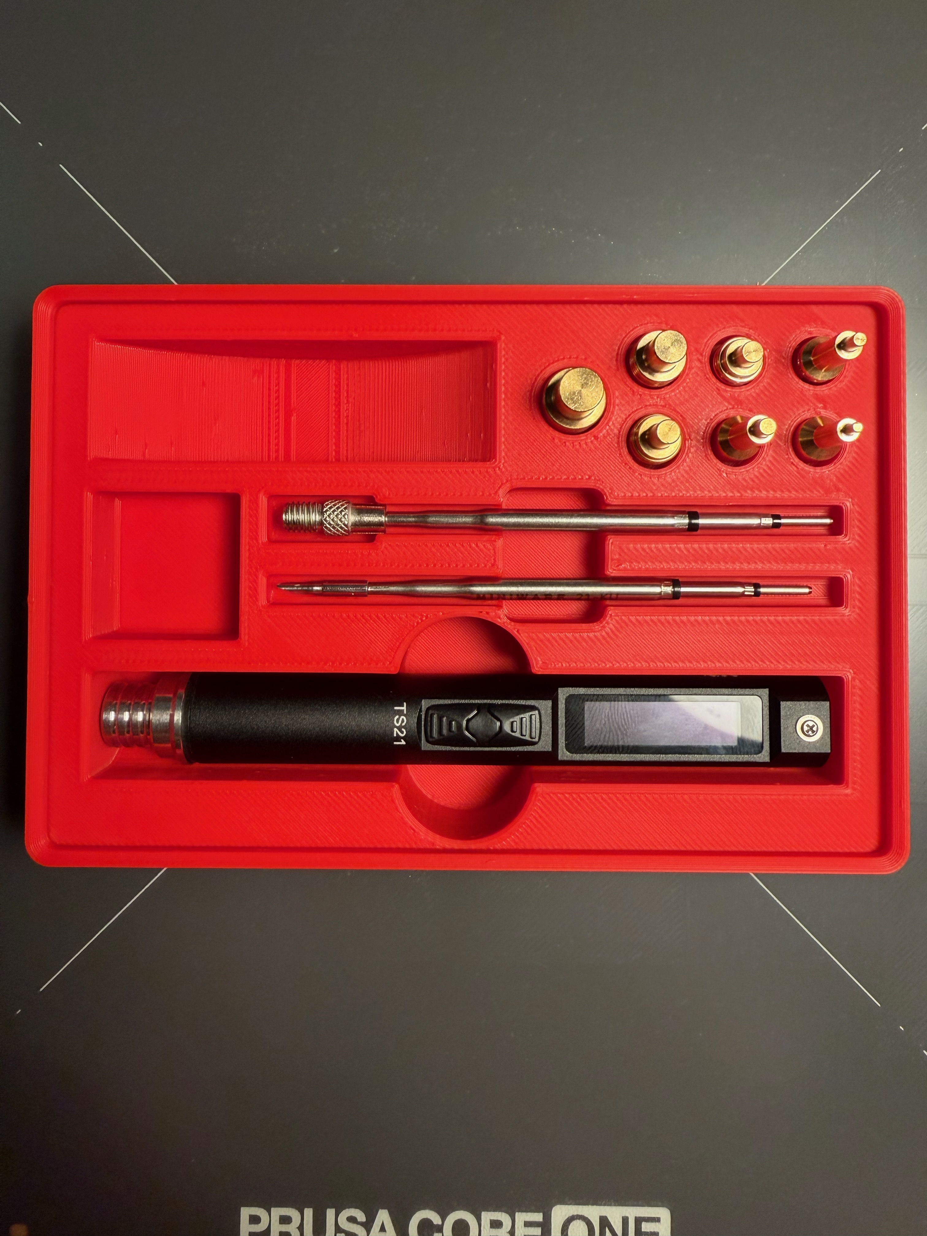Gridfinity Miniware T21 soldering iron/CNC Kitchen heat insert storage - photo 2