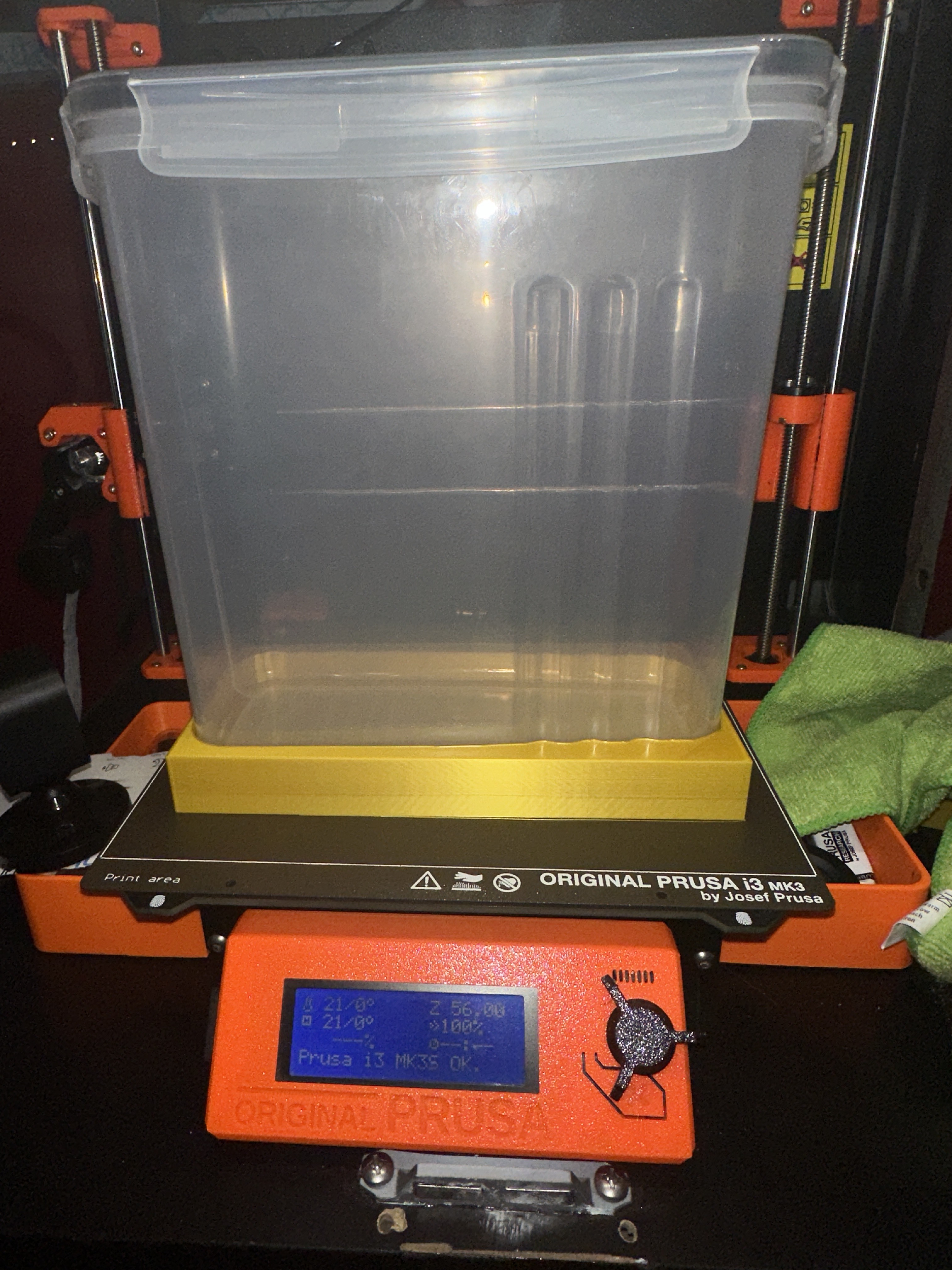 Cereal Container mount (filament dry box)